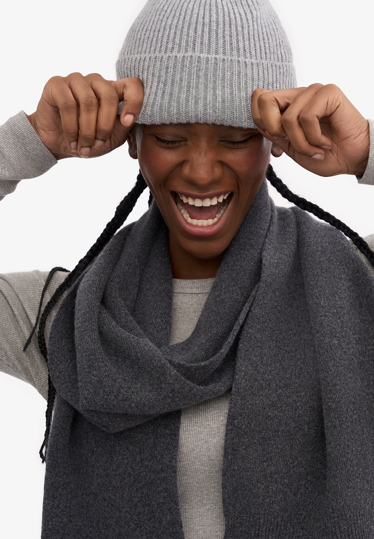 COLORFUL STANDARD - Merino Wool Scarf - Lava Grey - BACKYARD