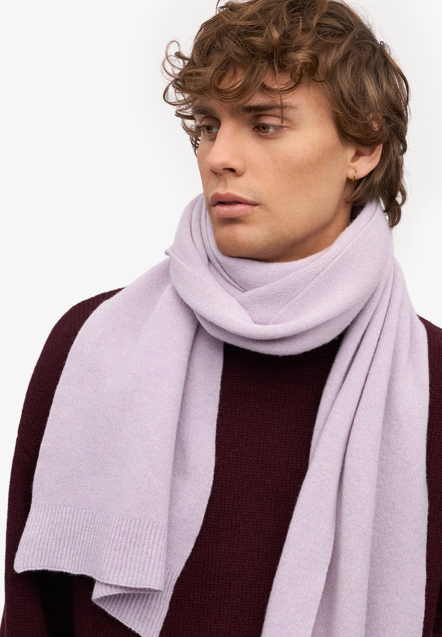 COLORFUL STANDARD - Merino Wool Scarf - Soft Lavender - BACKYARD