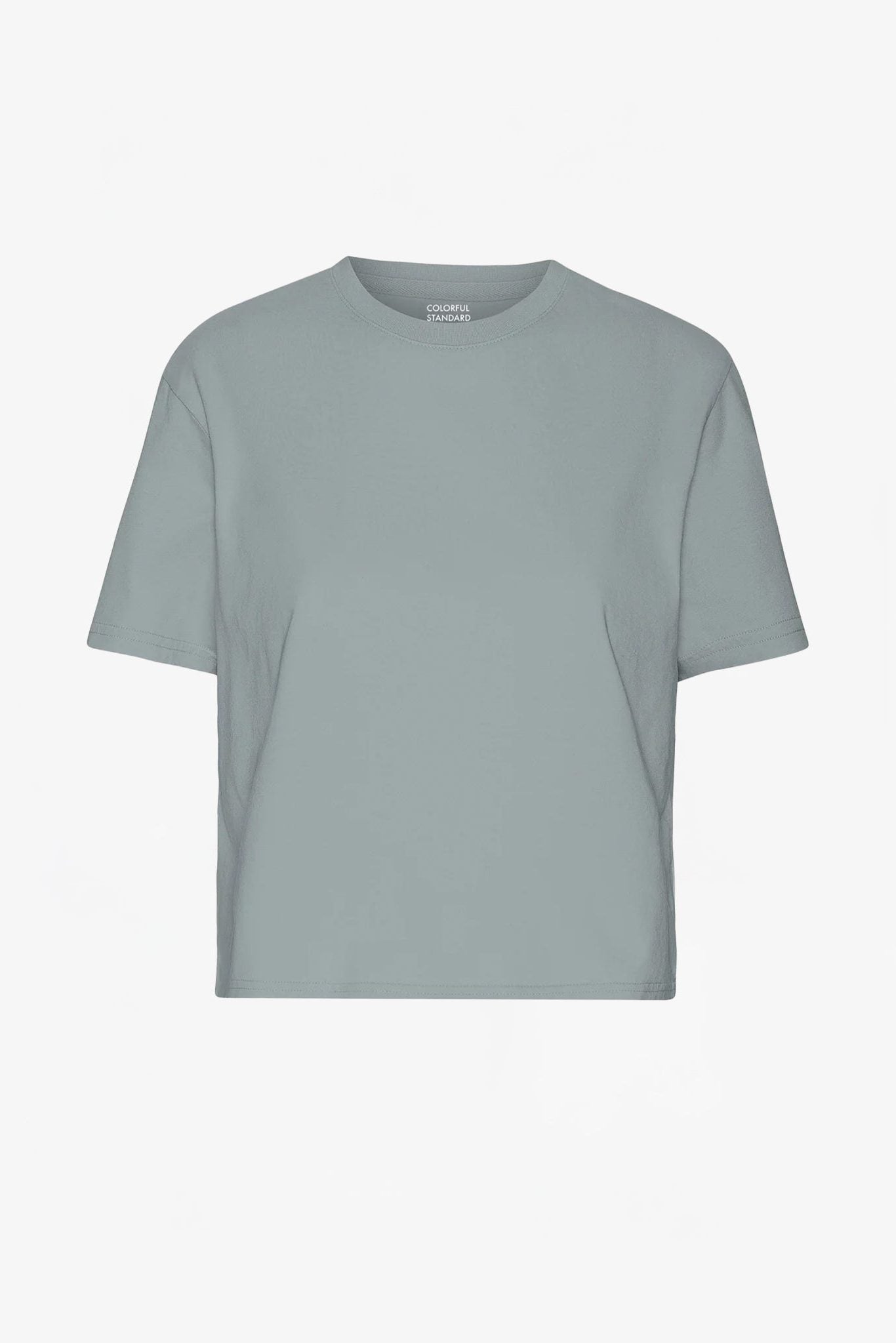 COLORFUL STANDARD - Organic Boxy Crop Tee - Steel Blue - BACKYARD