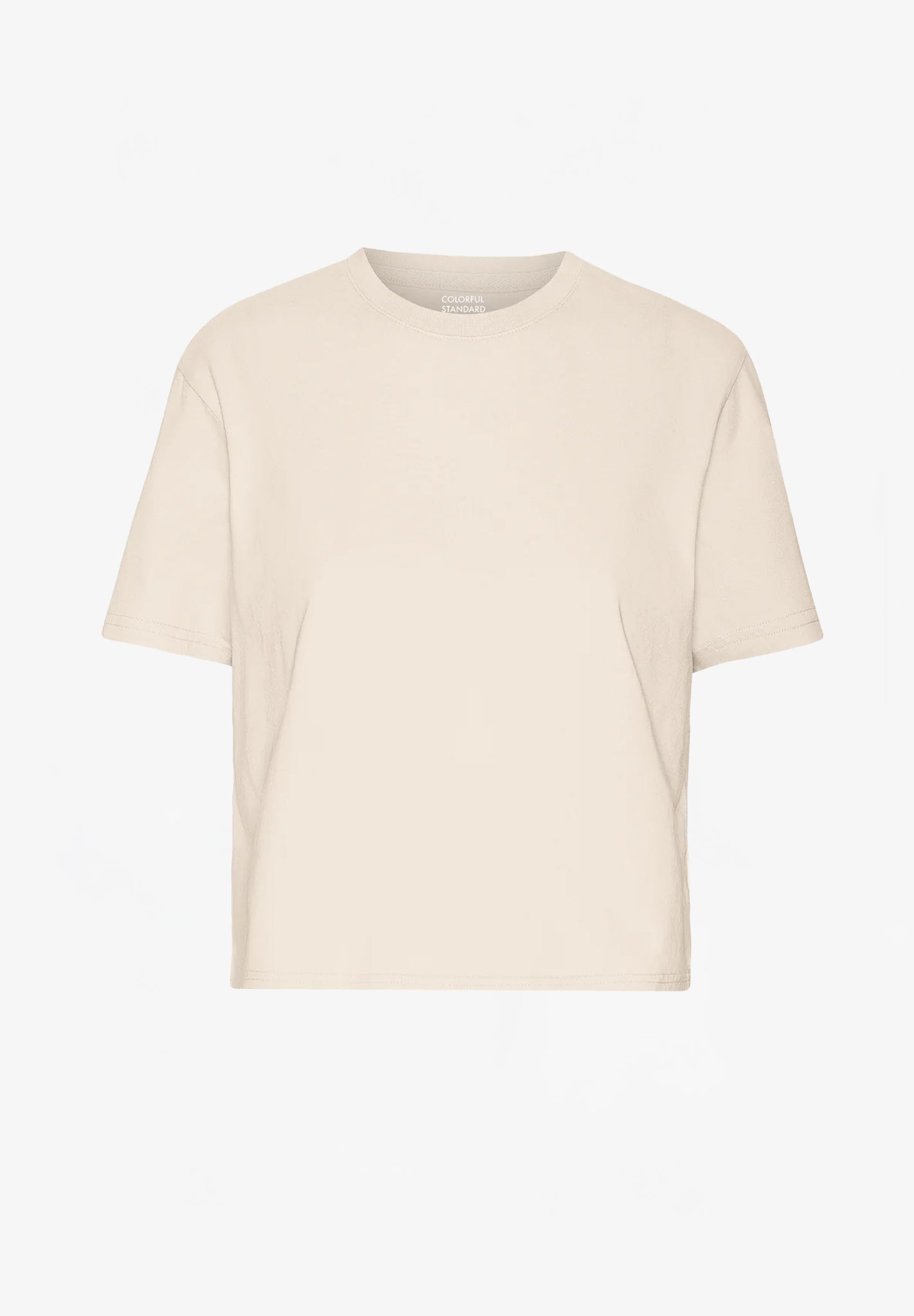 COLORFUL STANDARD - Organic Boxy Crop Tee - Ivory White - BACKYARD
