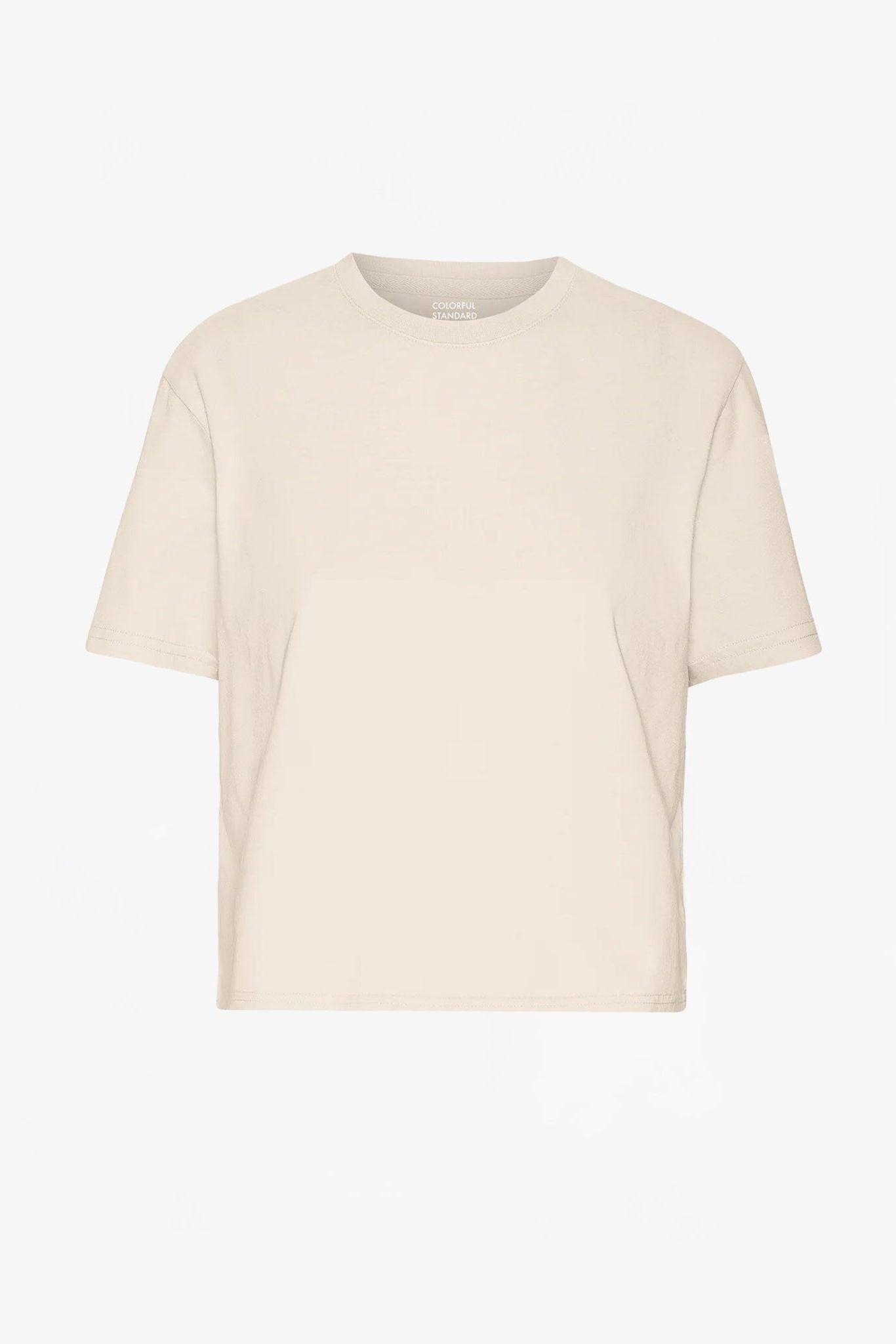 COLORFUL STANDARD - Organic Boxy Crop Tee - Ivory White - BACKYARD
