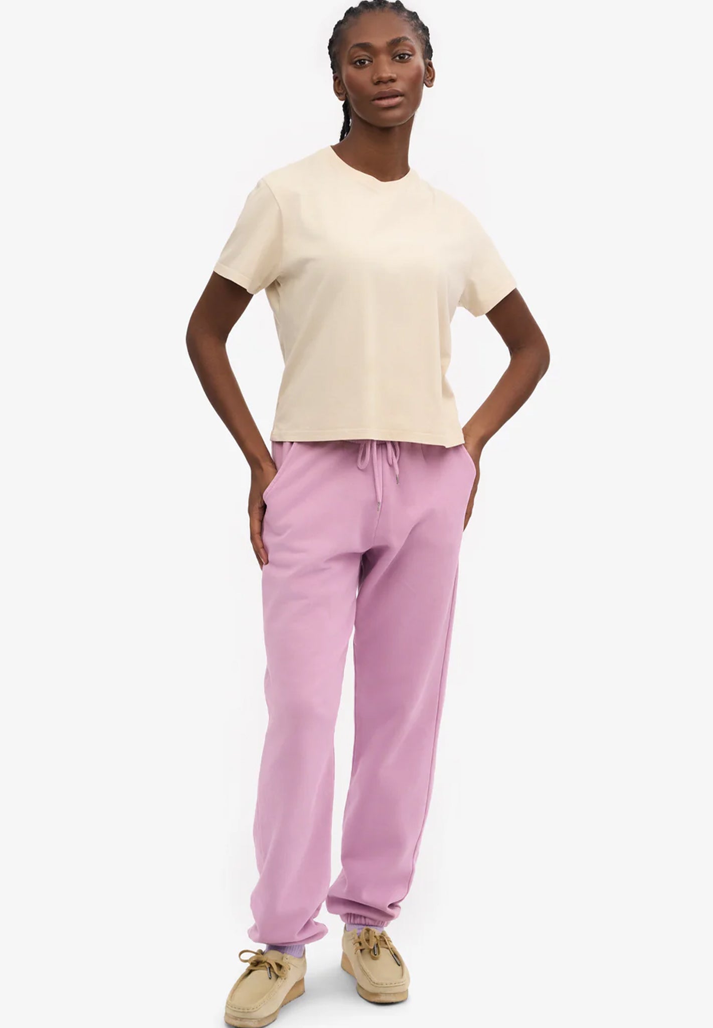 COLORFUL STANDARD - Organic Boxy Crop Tee - Ivory White - BACKYARD