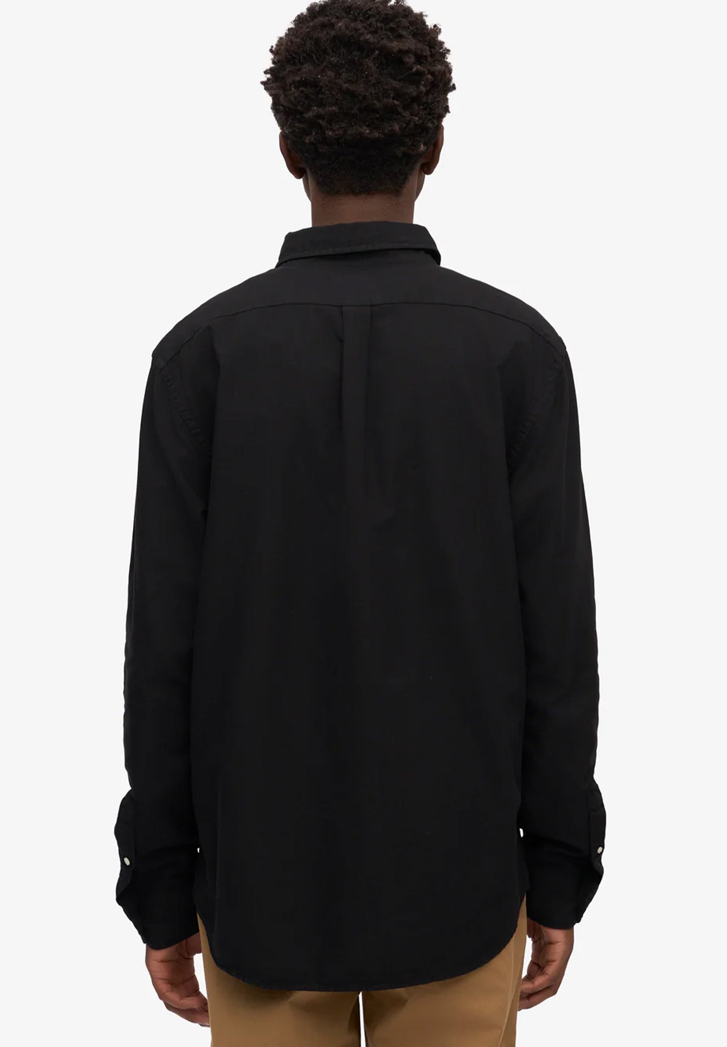 COLORFUL STANDARD - Organic Button Down Shirt - Deep Black - BACKYARD