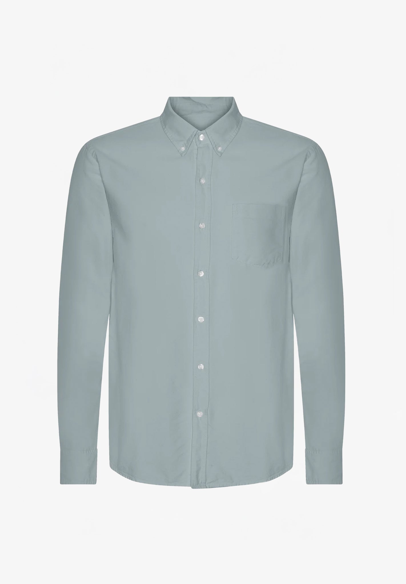 COLORFUL STANDARD - Organic Button Down Shirt - Steel Blue - BACKYARD