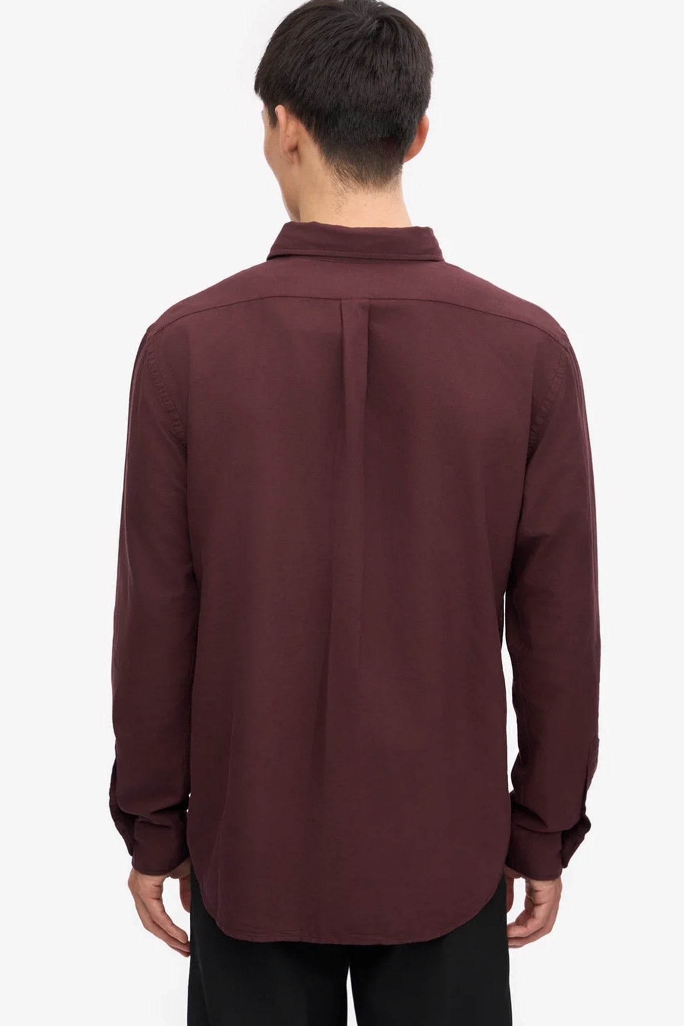 COLORFUL STANDARD - Organic Button Down Shirt - Oxblood Red - BACKYARD