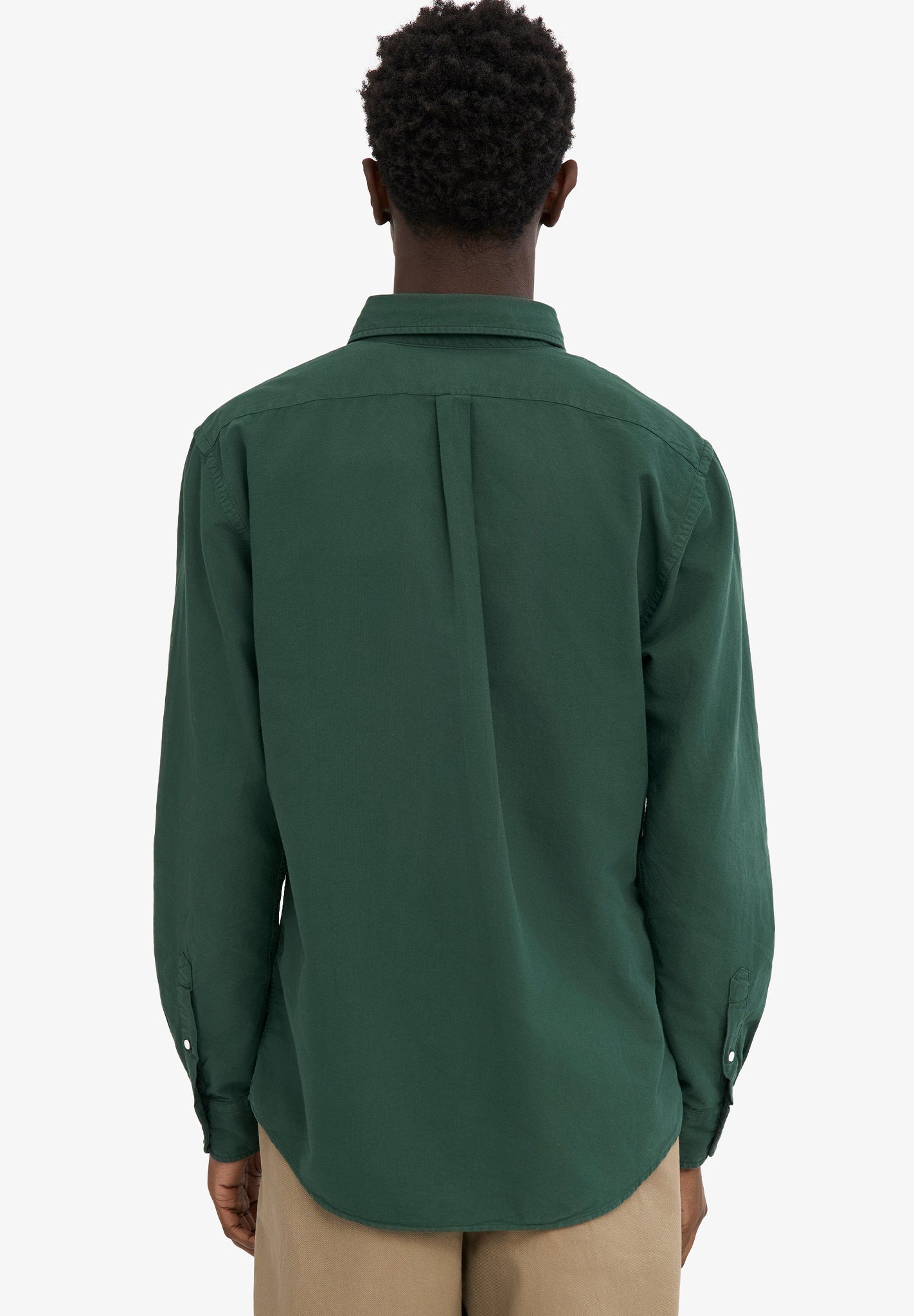 COLORFUL STANDARD - Organic Button Down Shirt - Emerald Green - BACKYARD