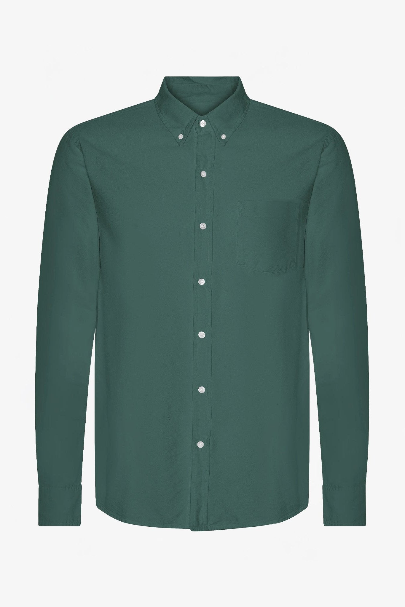 COLORFUL STANDARD - Organic Button Down Shirt - Emerald Green - BACKYARD