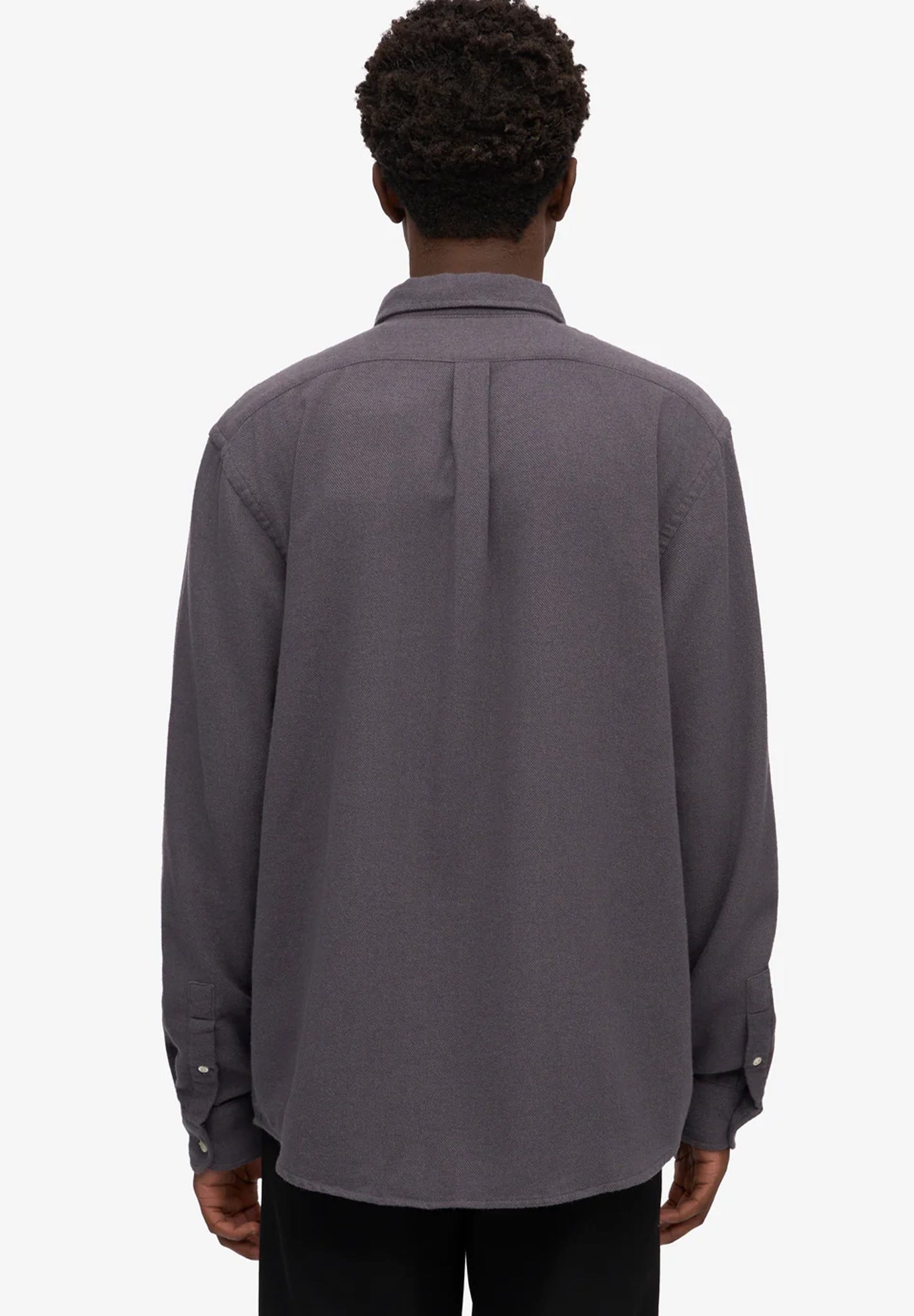 COLORFUL STANDARD - Organic Flannel Shirt - Lava Grey - BACKYARD