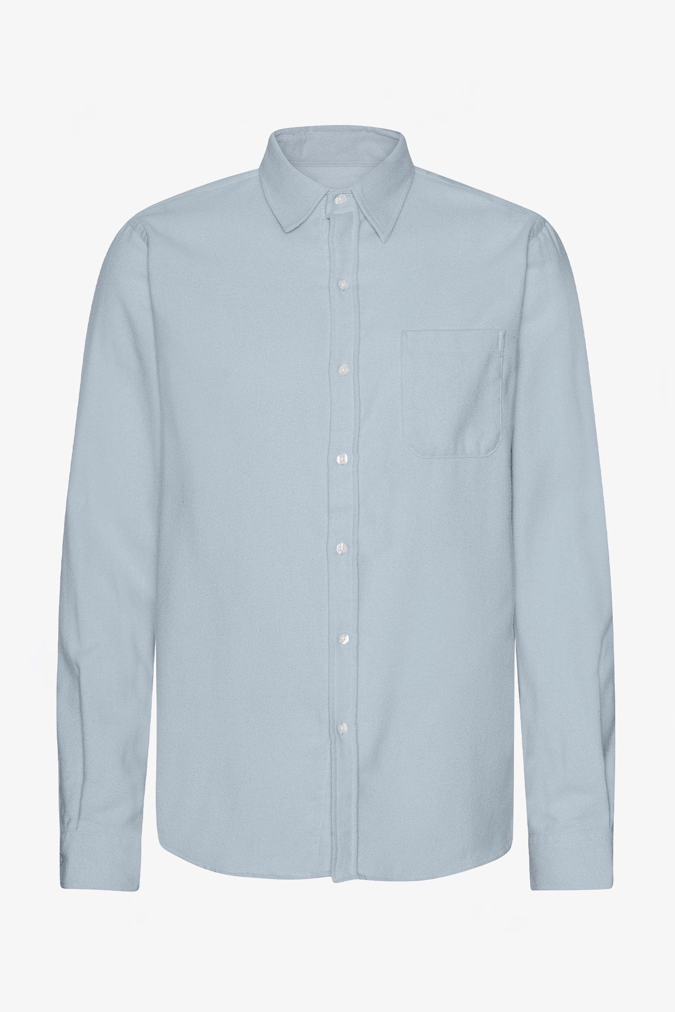 COLORFUL STANDARD - Organic Flannel Shirt - Steel Blue - BACKYARD