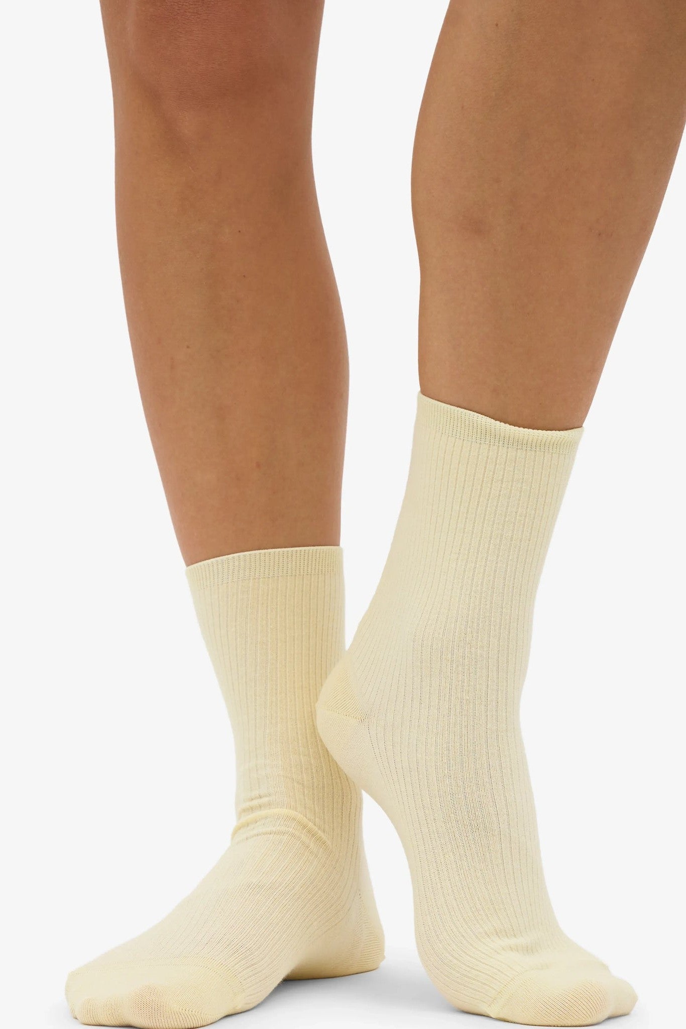 COLORFUL STANDARD - Women Classic Organic Sock - Soft Yellow - BACKYARD