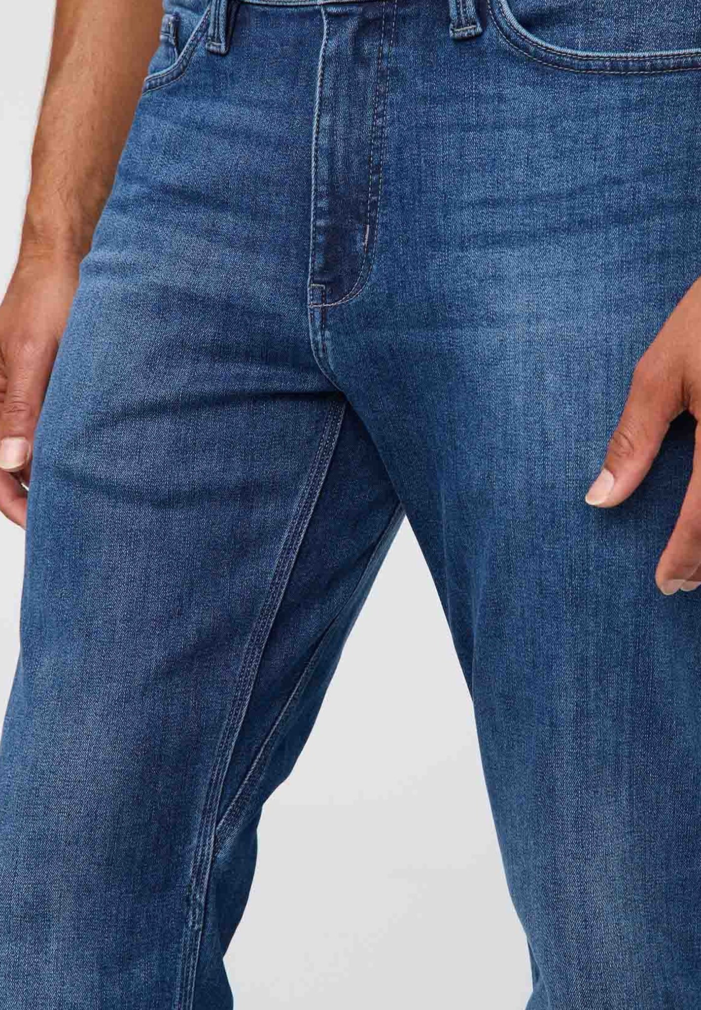 DUER - Tech Fleece Denim Straight - Classic Indigo - BACKYARD