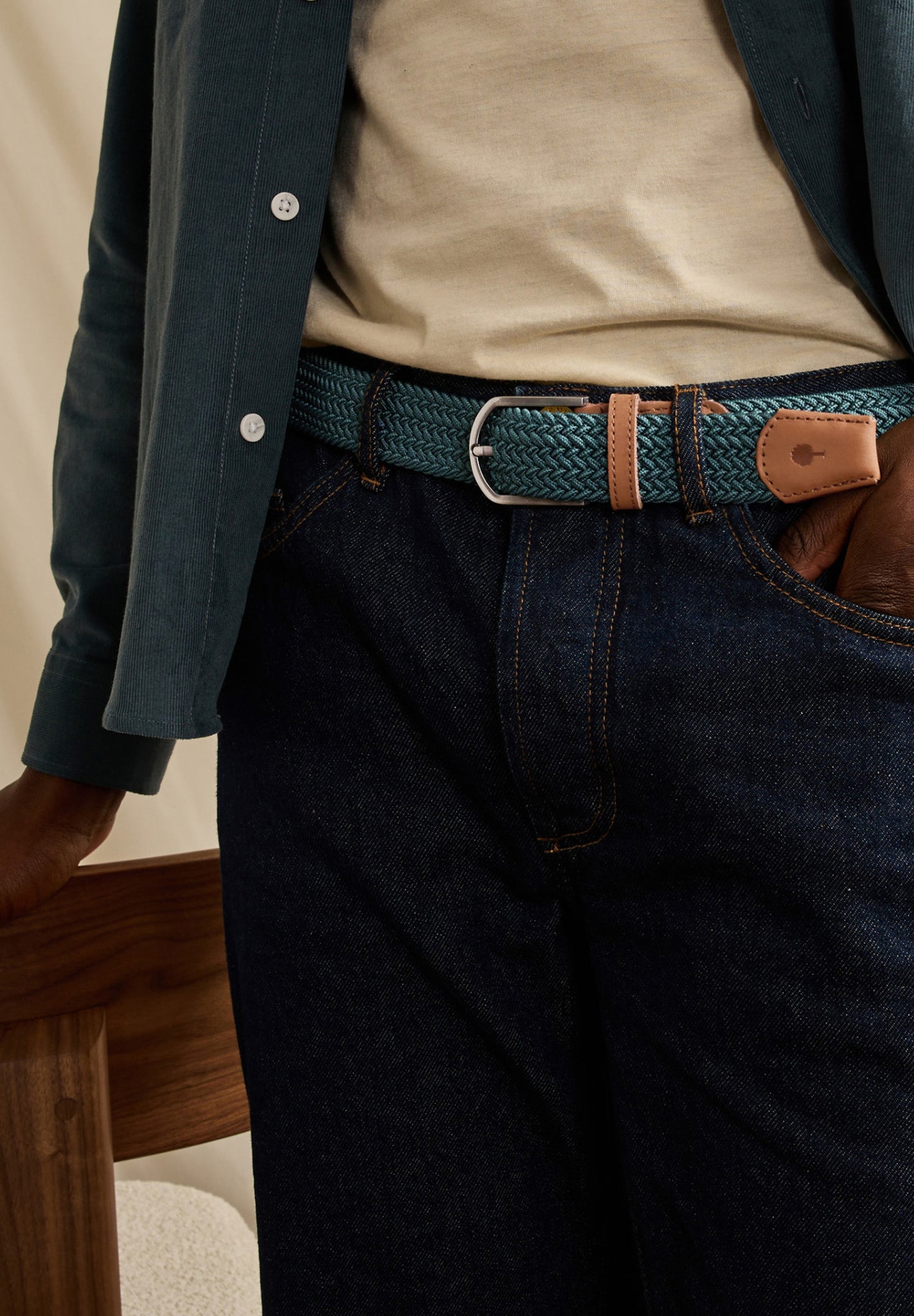 FAGUO - Belt Syn Woven - Green 31 - BACKYARD
