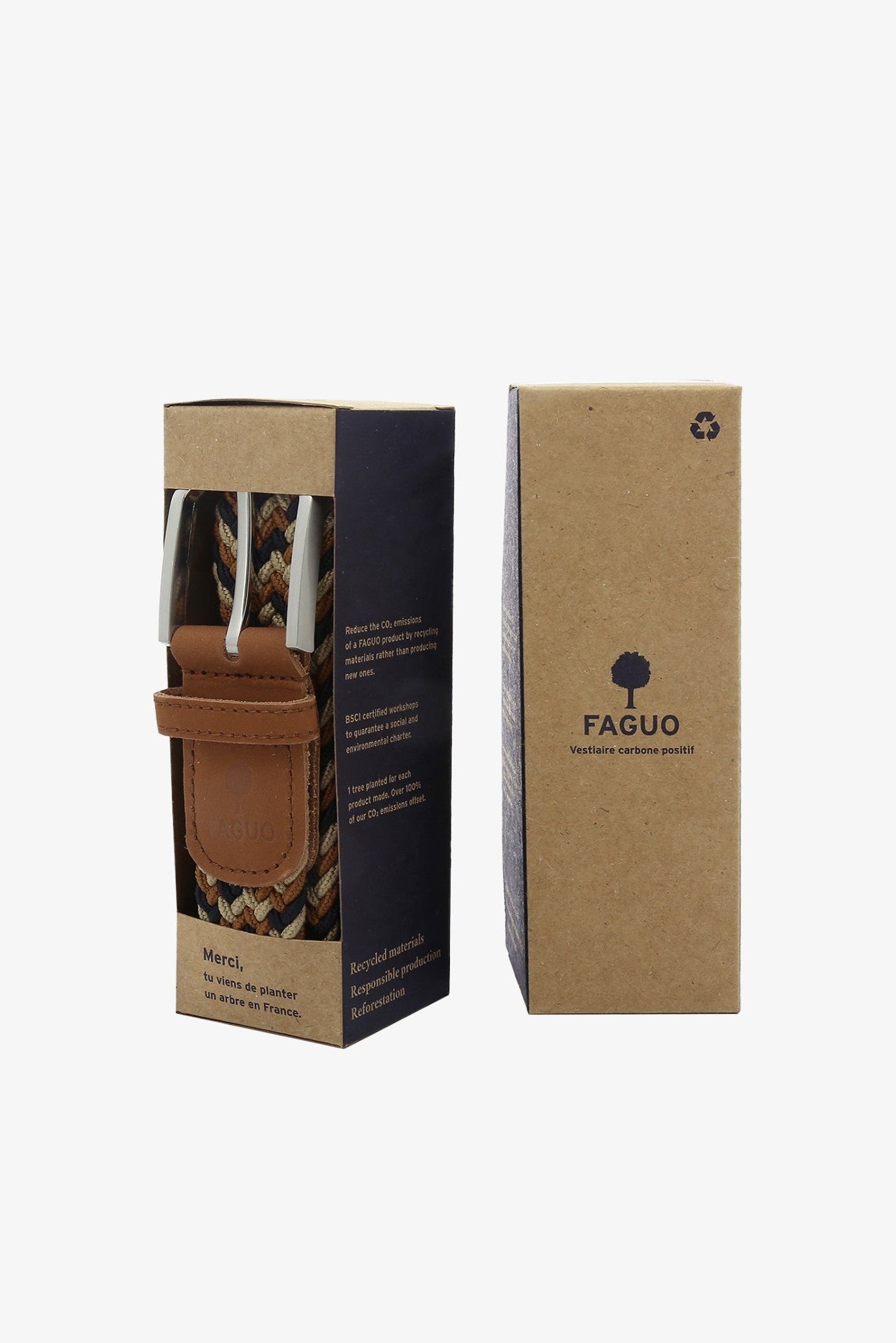 FAGUO - Belt Syn Woven - Navy 21 - BACKYARD