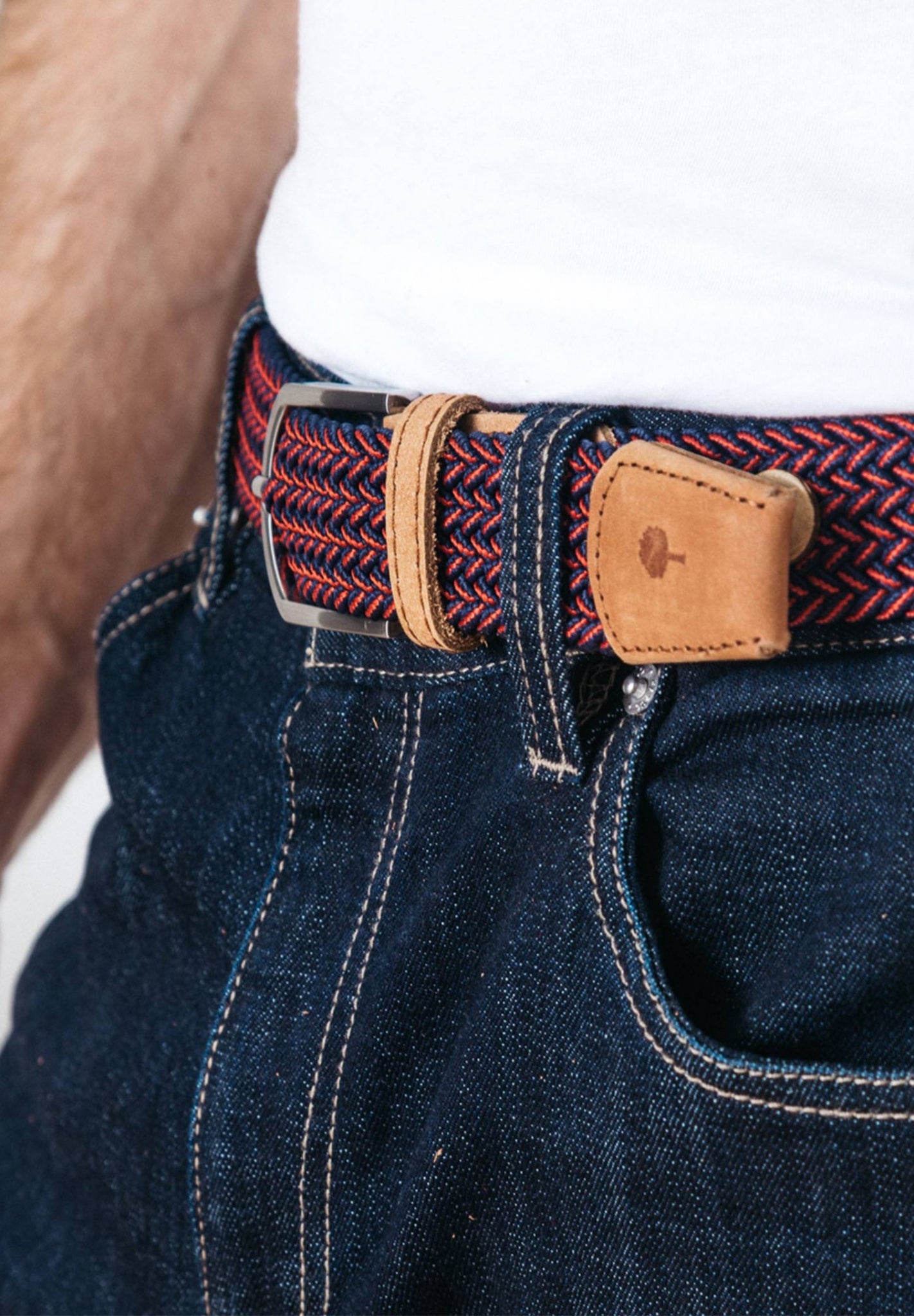 FAGUO - Belt Syn Woven - Red 07 - BACKYARD