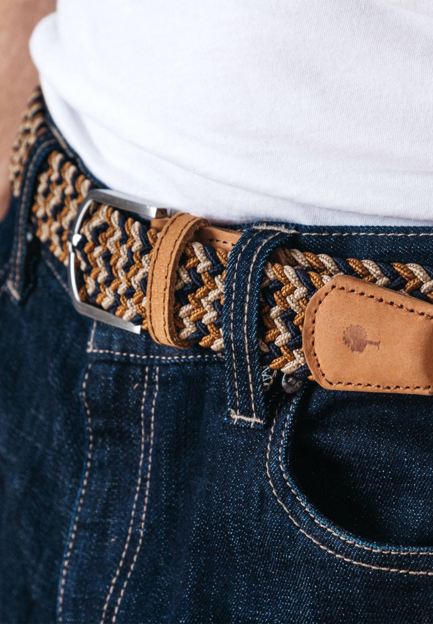 FAGUO - Belt Syn Woven - Navy 21 - BACKYARD