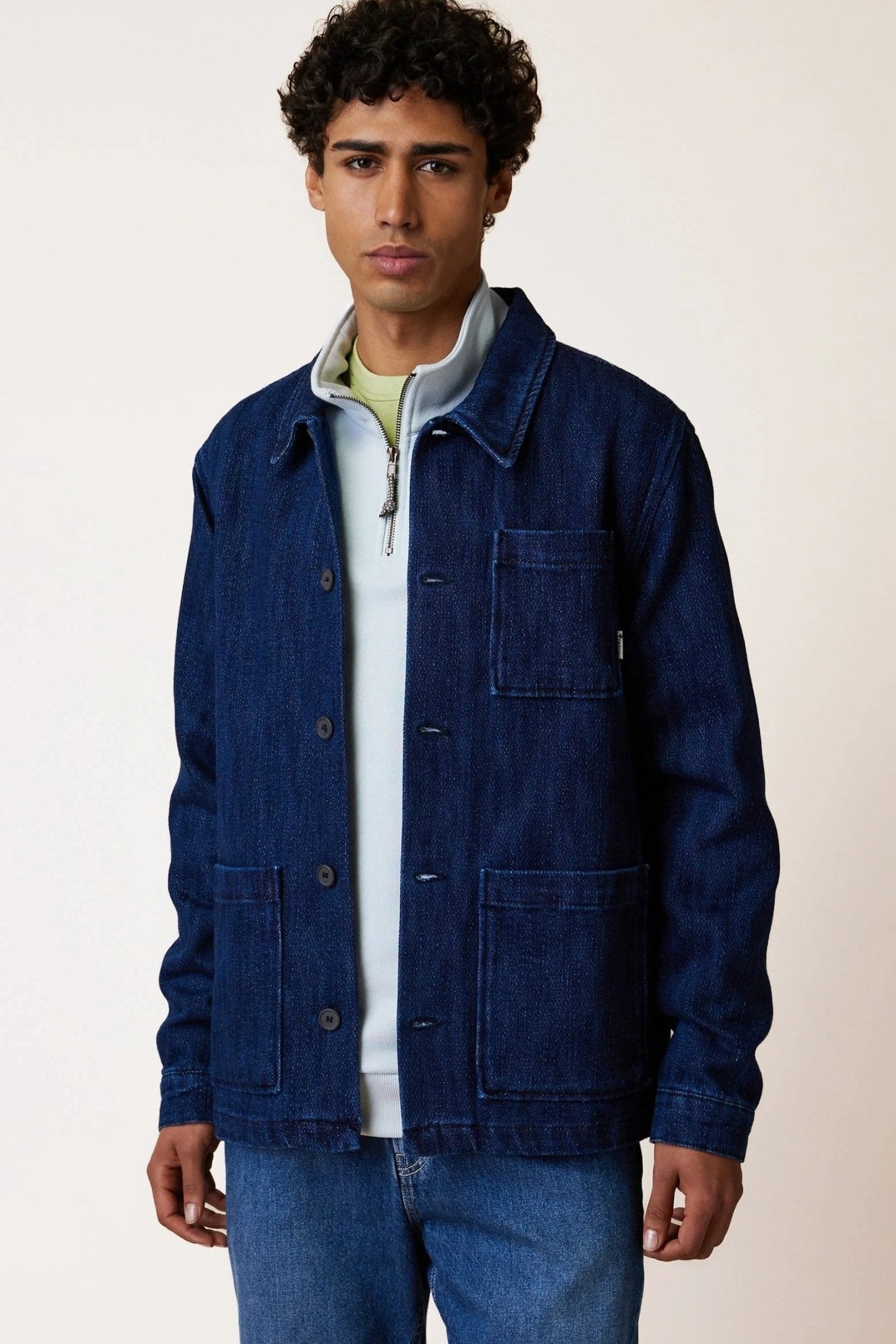 FAGUO-Lorge Outerwear Woven-Blue Foncé-BACKYARD