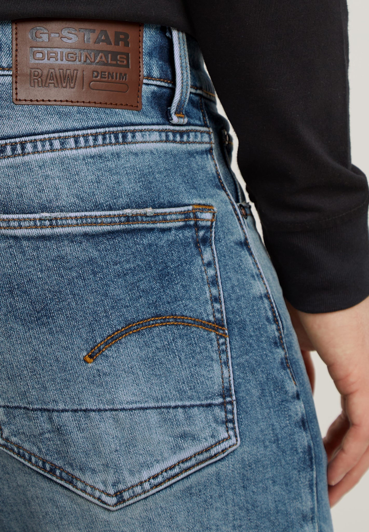 G - STAR - 3301 Regular Tapered - Vintage Azure - BACKYARD