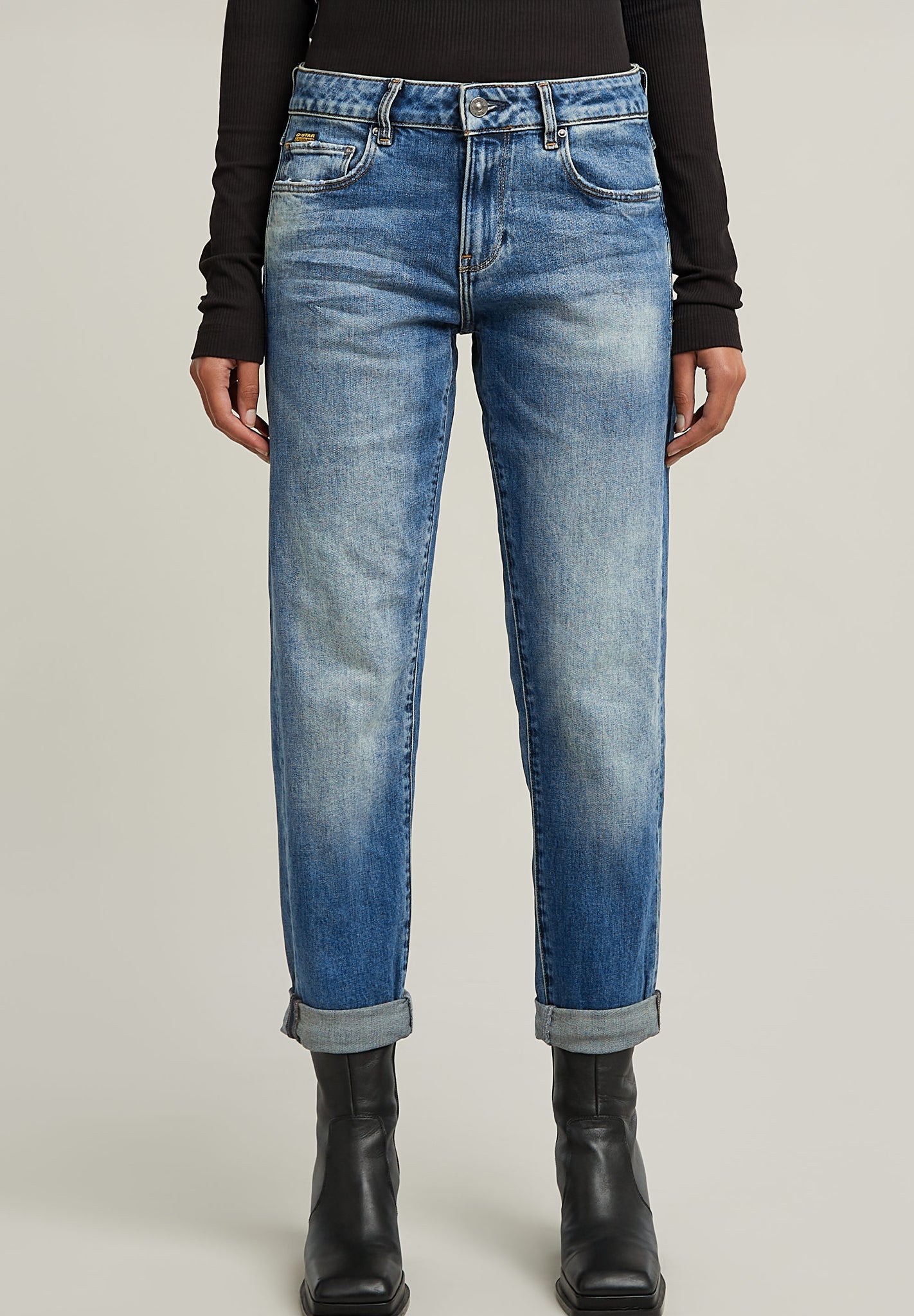 G - STAR - Kate Boyfriend Wmn - Vintage Azure - BACKYARD