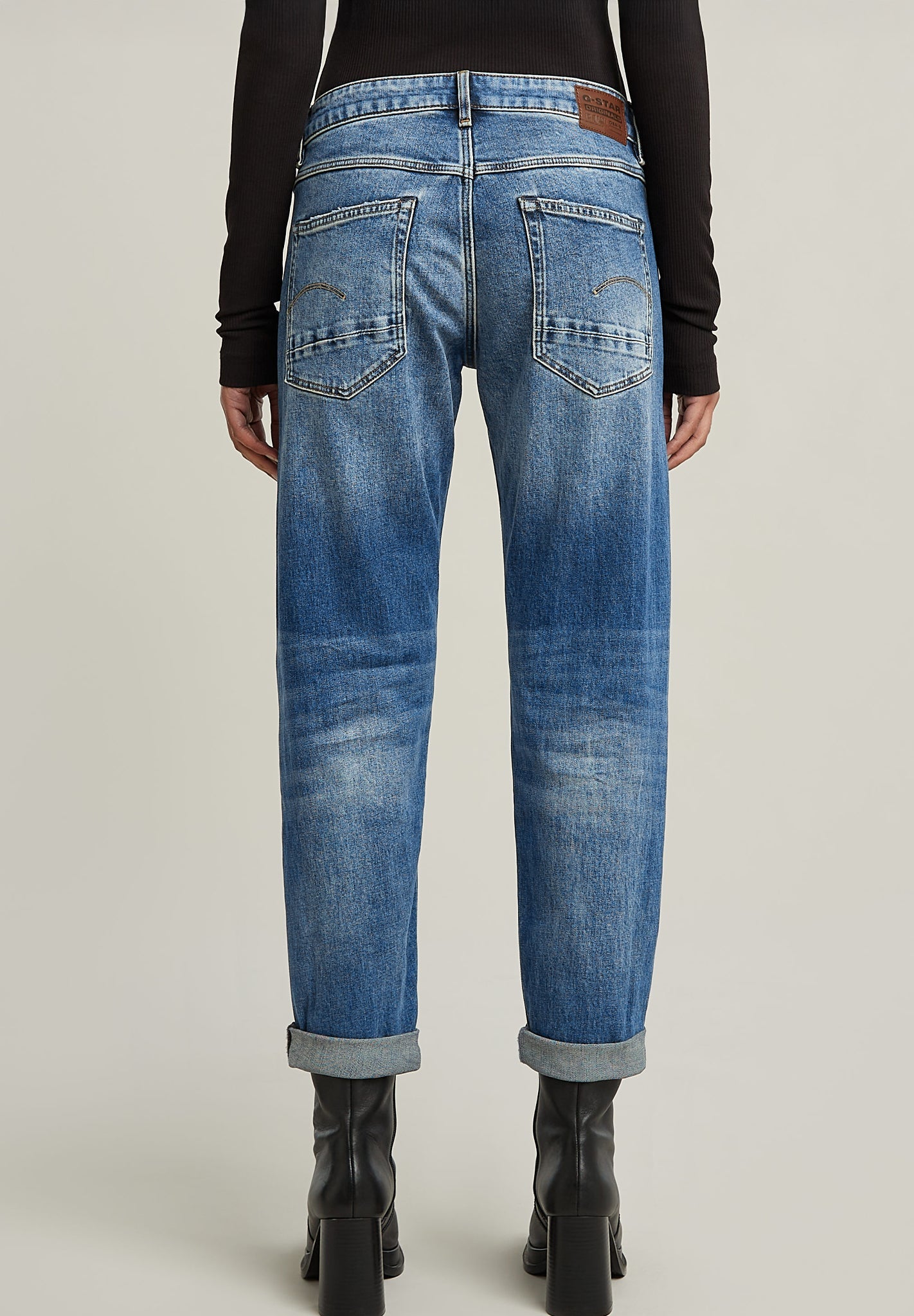 G - STAR - Kate Boyfriend Wmn - Vintage Azure - BACKYARD