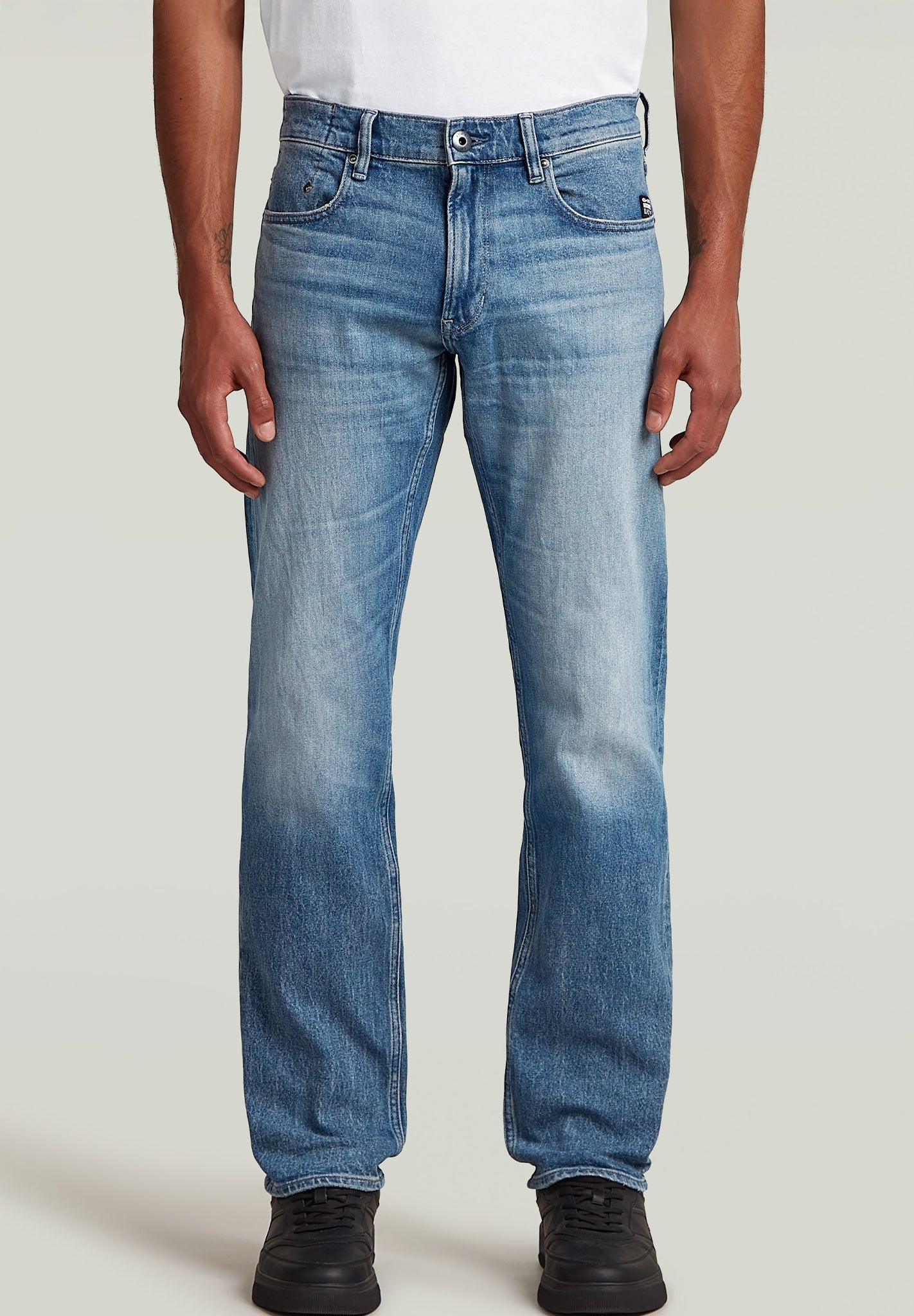 G - STAR - Mosa Straight - Sun Faded Blue Donau - BACKYARD