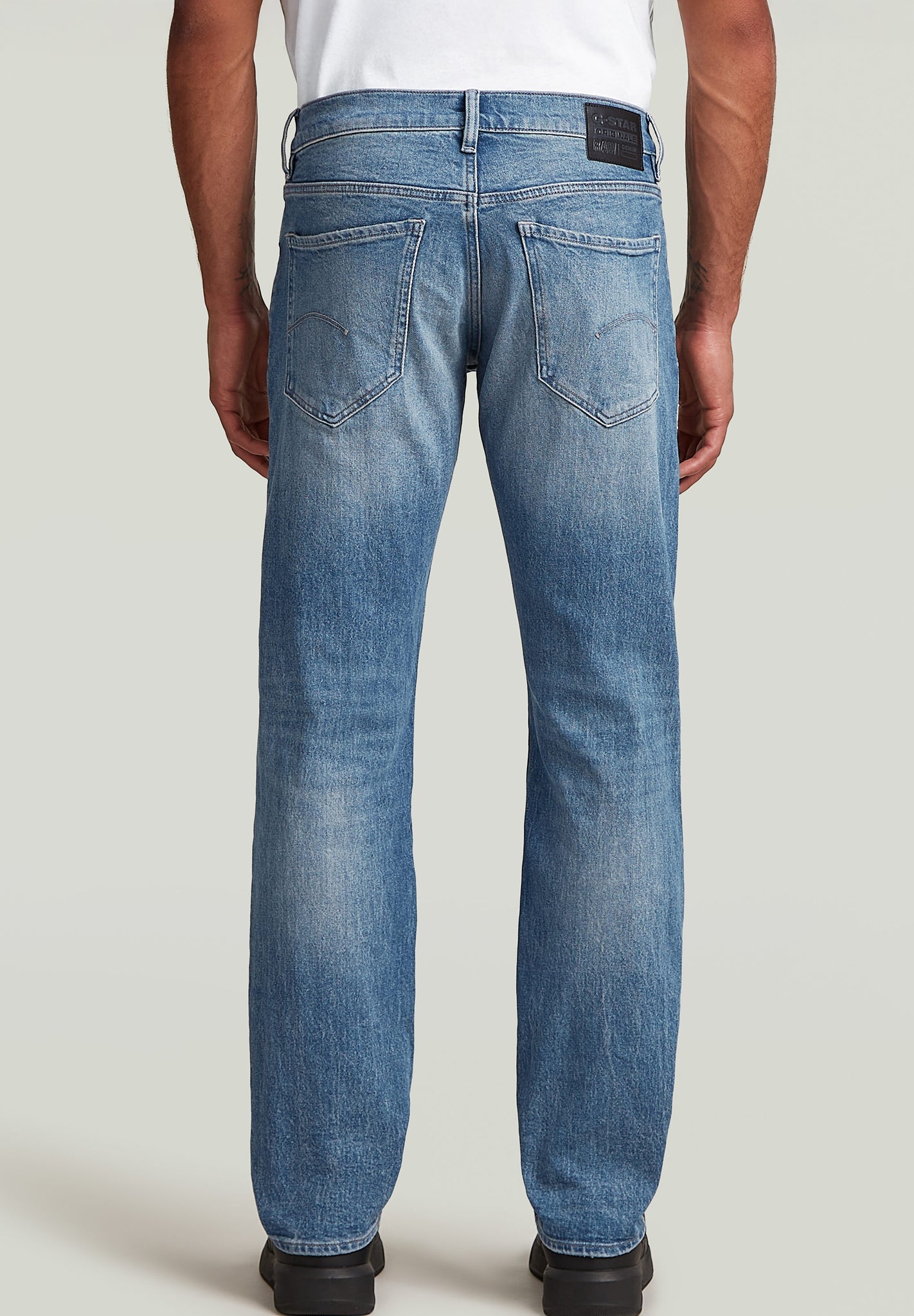 G - STAR - Mosa Straight - Sun Faded Blue Donau - BACKYARD