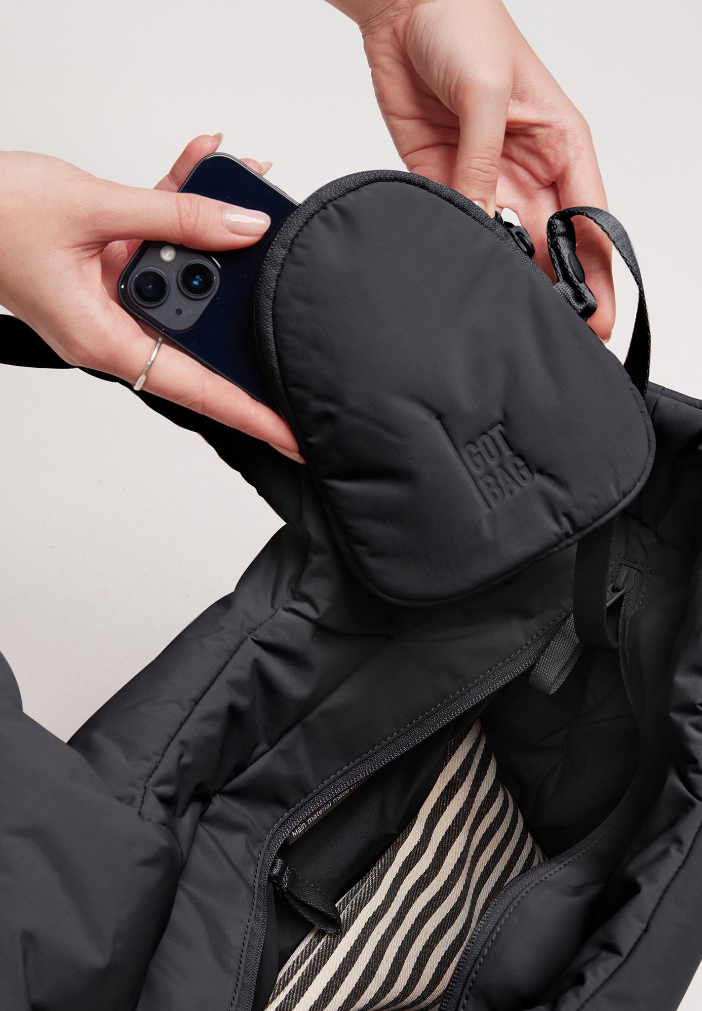 GOT BAG - Cloud Tote Bag - Black Monochrome - BACKYARD