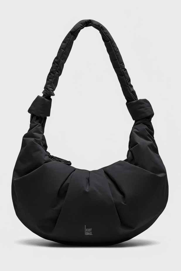 GOT BAG - Pleat Moon Bag Large - Black - BACKYARD