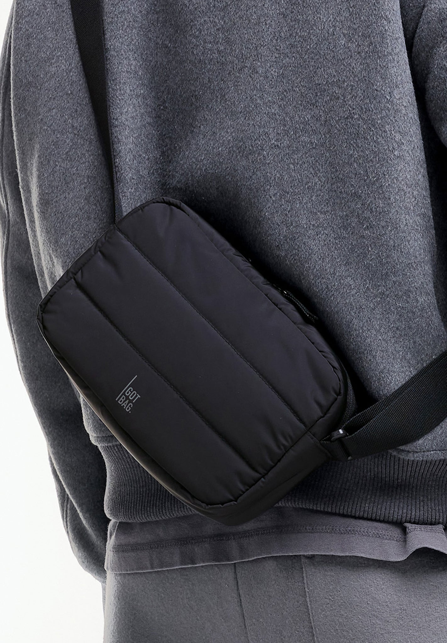 GOT BAG - Puffer Crossbody Bag - Black Monochrome - BACKYARD