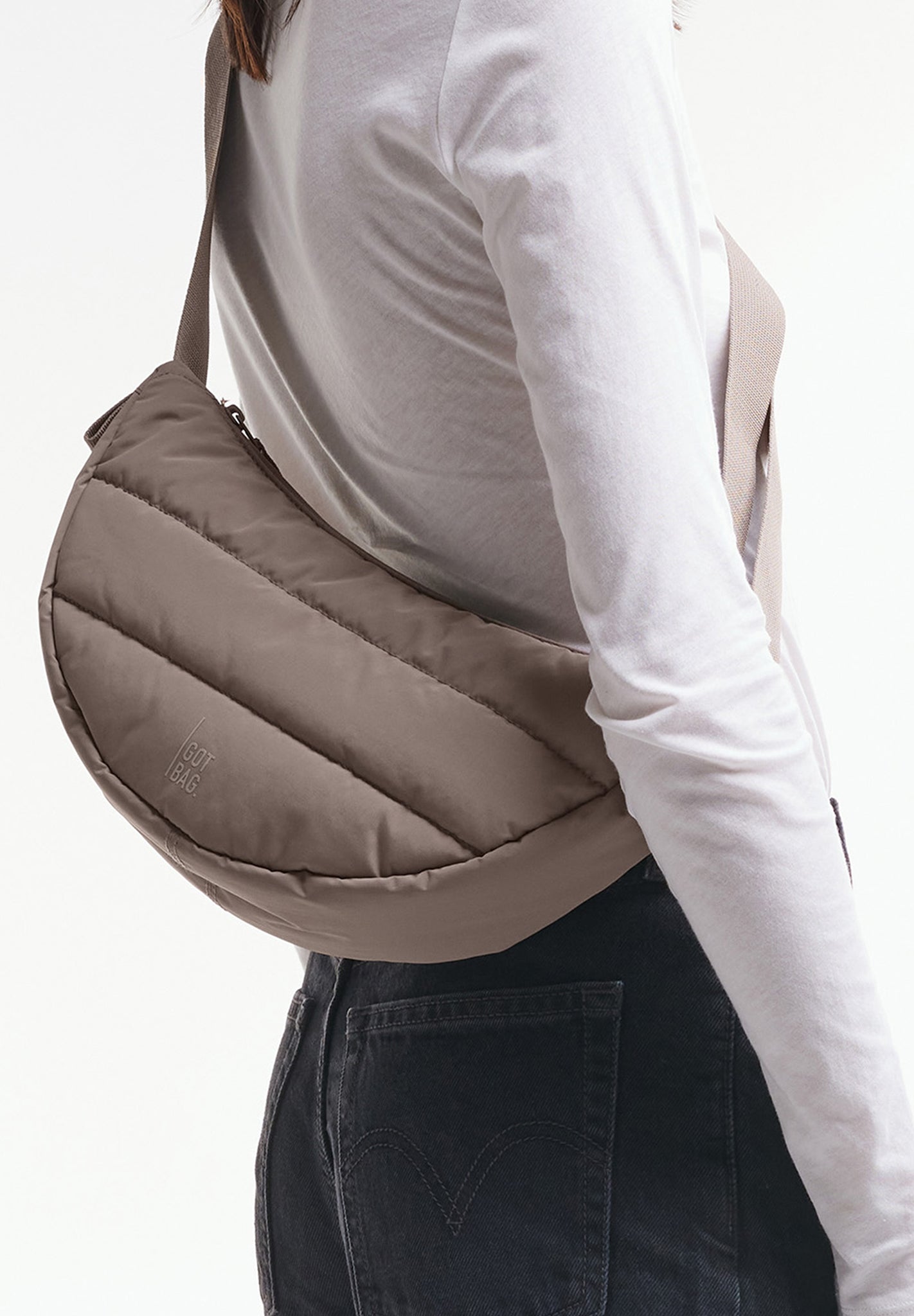 GOT BAG - Puffer Moon Bag Small - Oyster Monochrome - BACKYARD