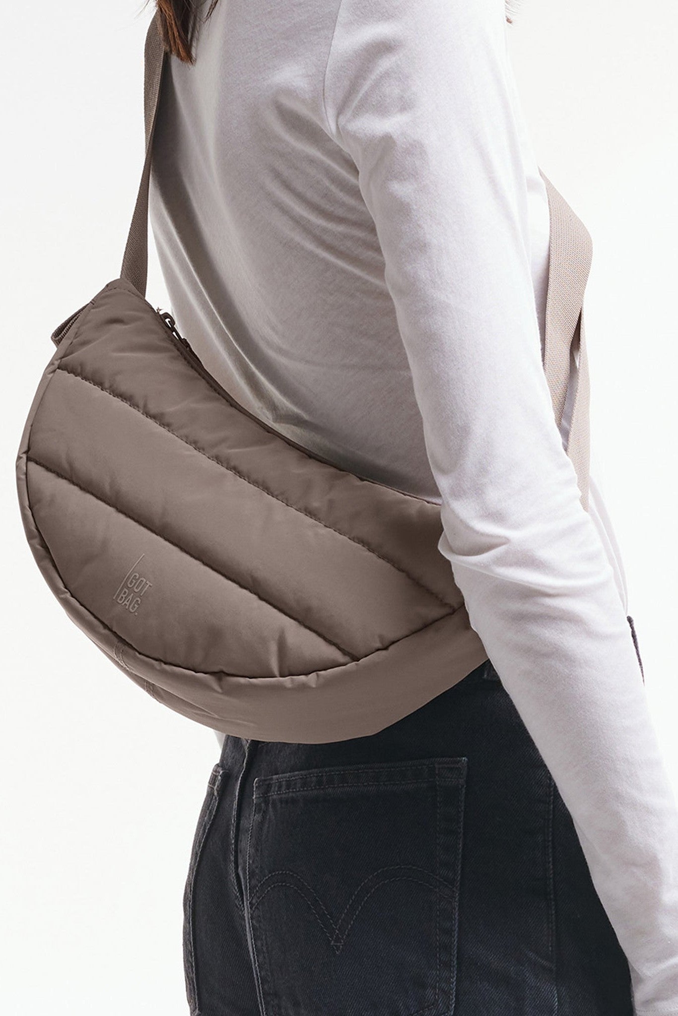 GOT BAG - Puffer Moon Bag Small - Oyster Monochrome - BACKYARD