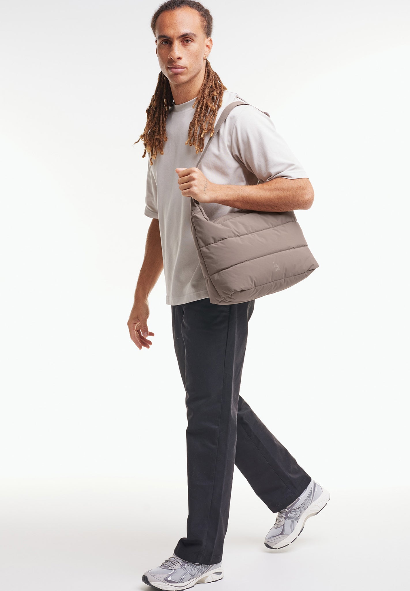 GOT BAG - Puffer Square Bag Large - Oyster Monochrome - BACKYARD