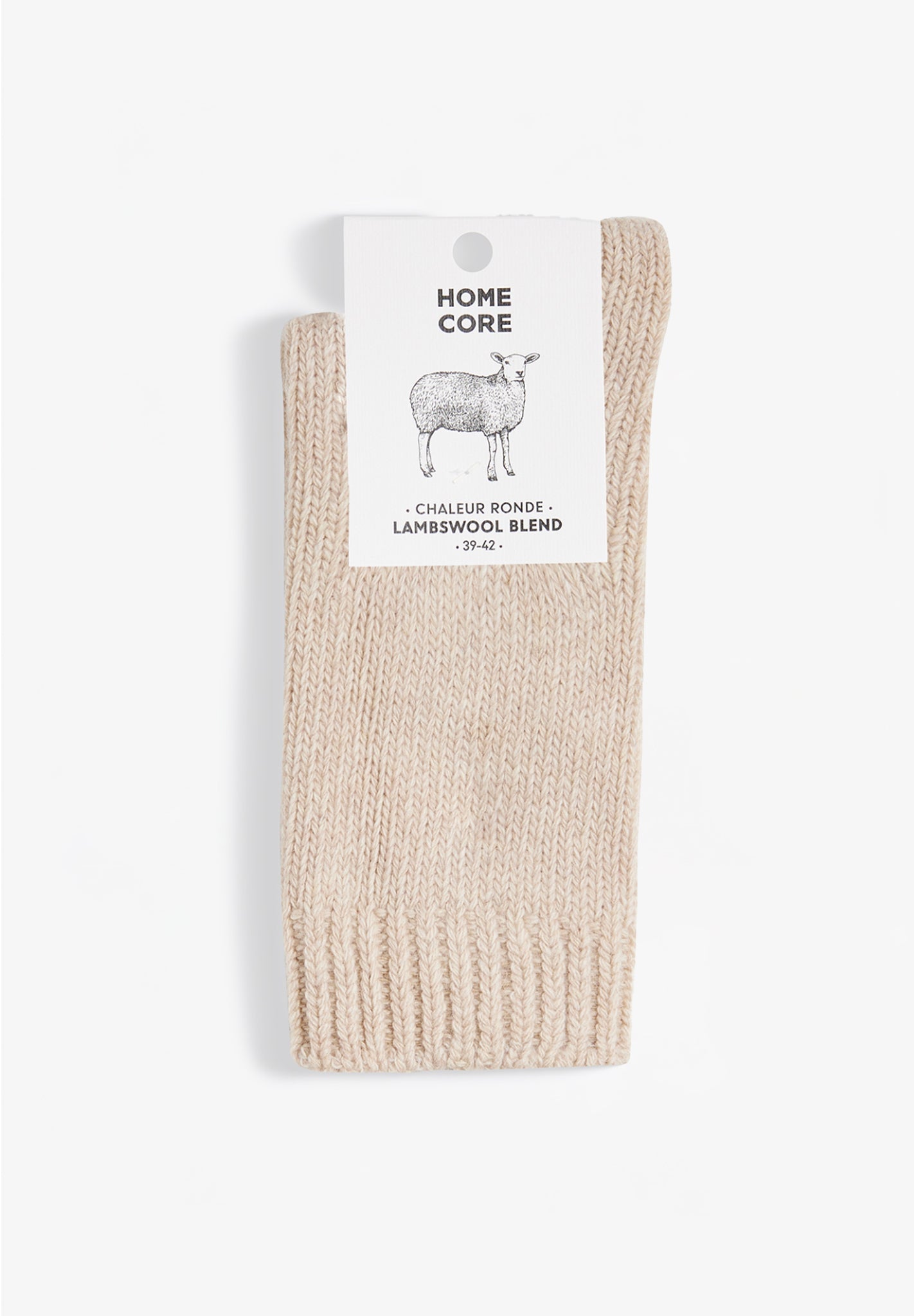 HOMECORE - Wool Socks Rustic - Beige - BACKYARD