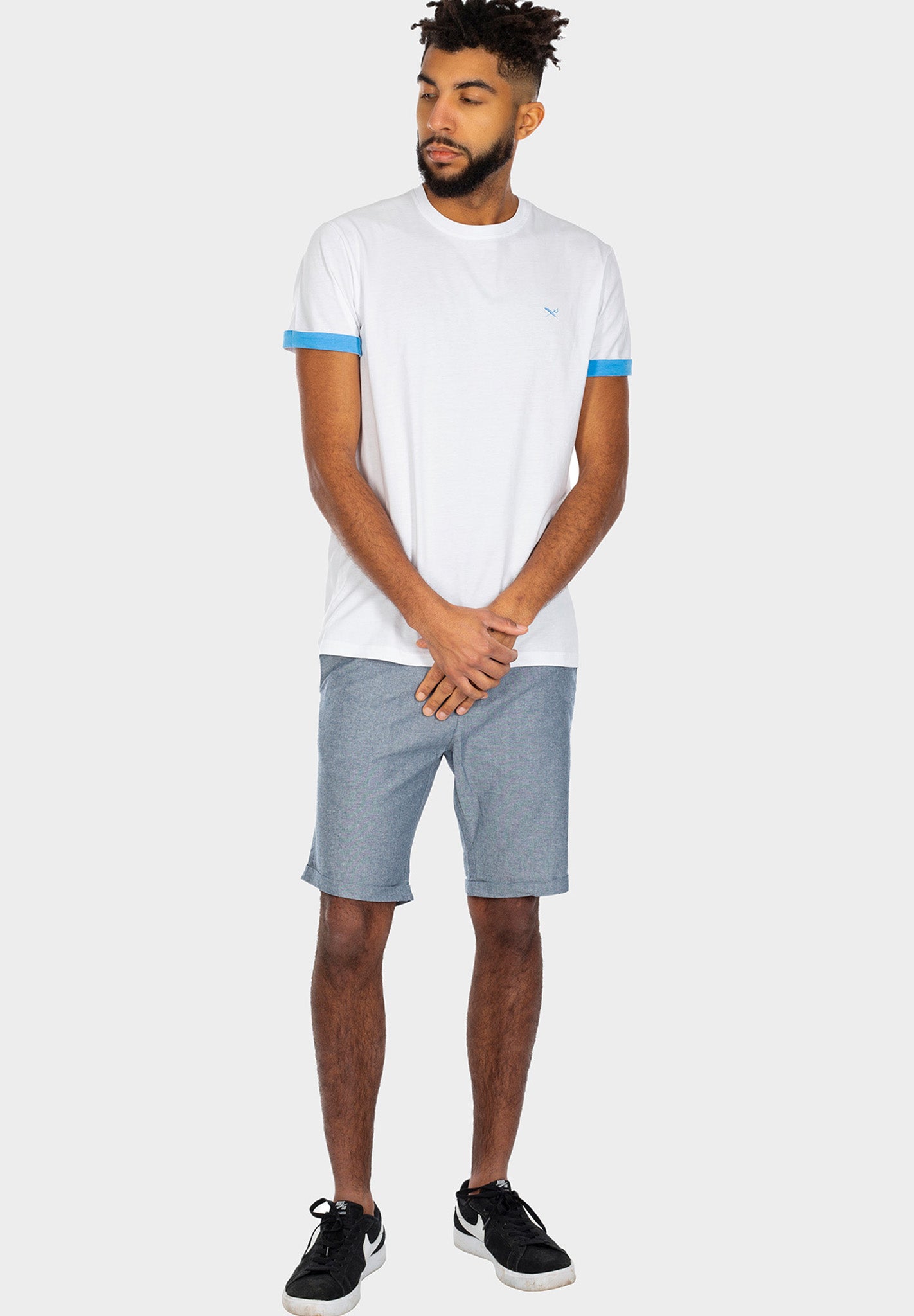 IRIEDAILY - Golfer Chambray Short - Jeansblue - BACKYARD