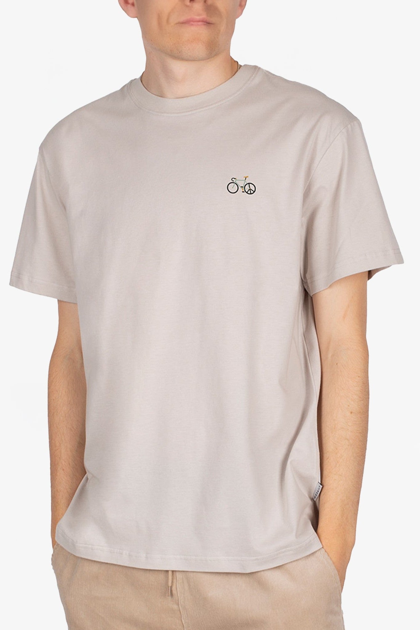 IRIEDAILY - Peaceride Emb Tee - Cloud Grey - BACKYARD