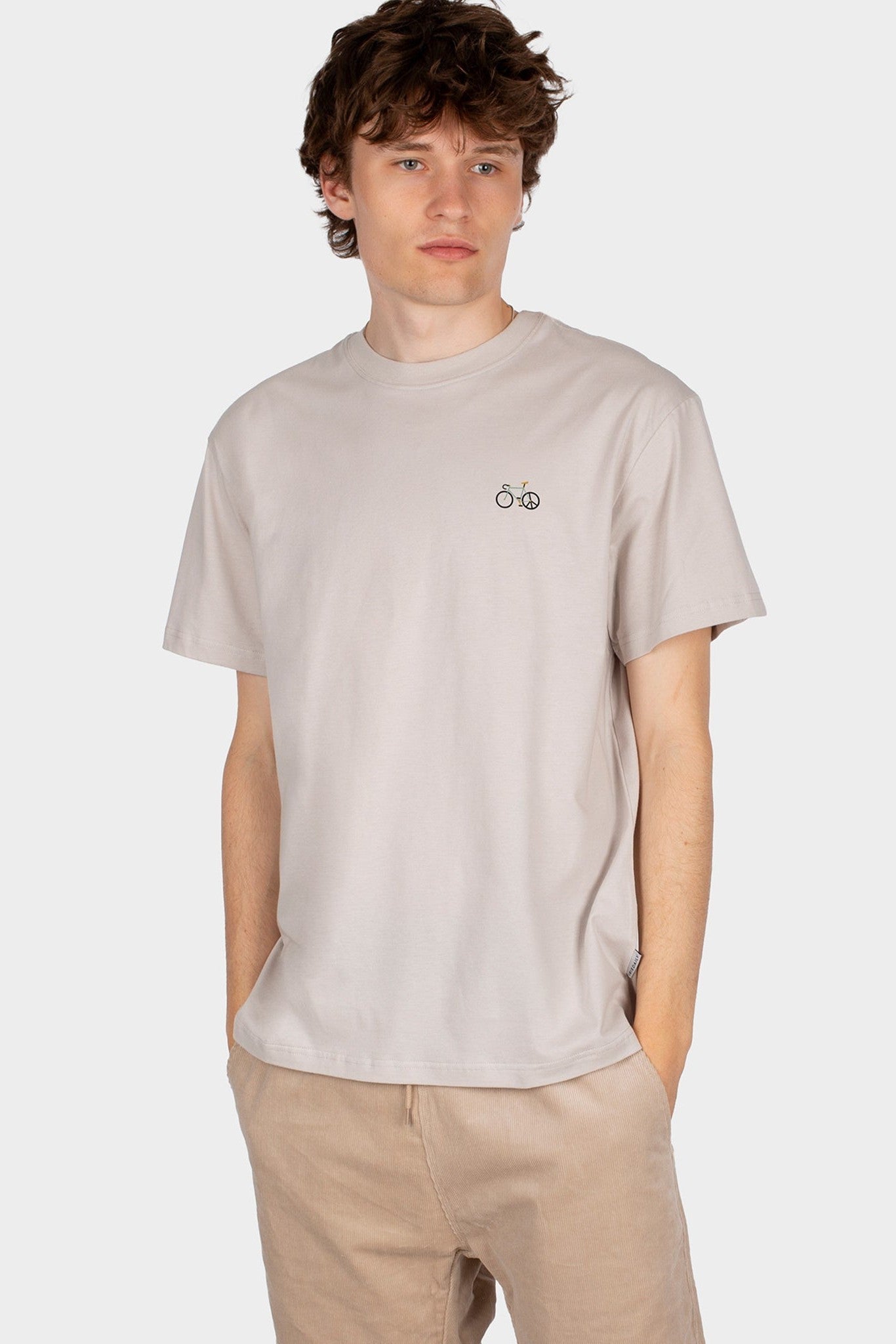IRIEDAILY - Peaceride Emb Tee - Cloud Grey - BACKYARD