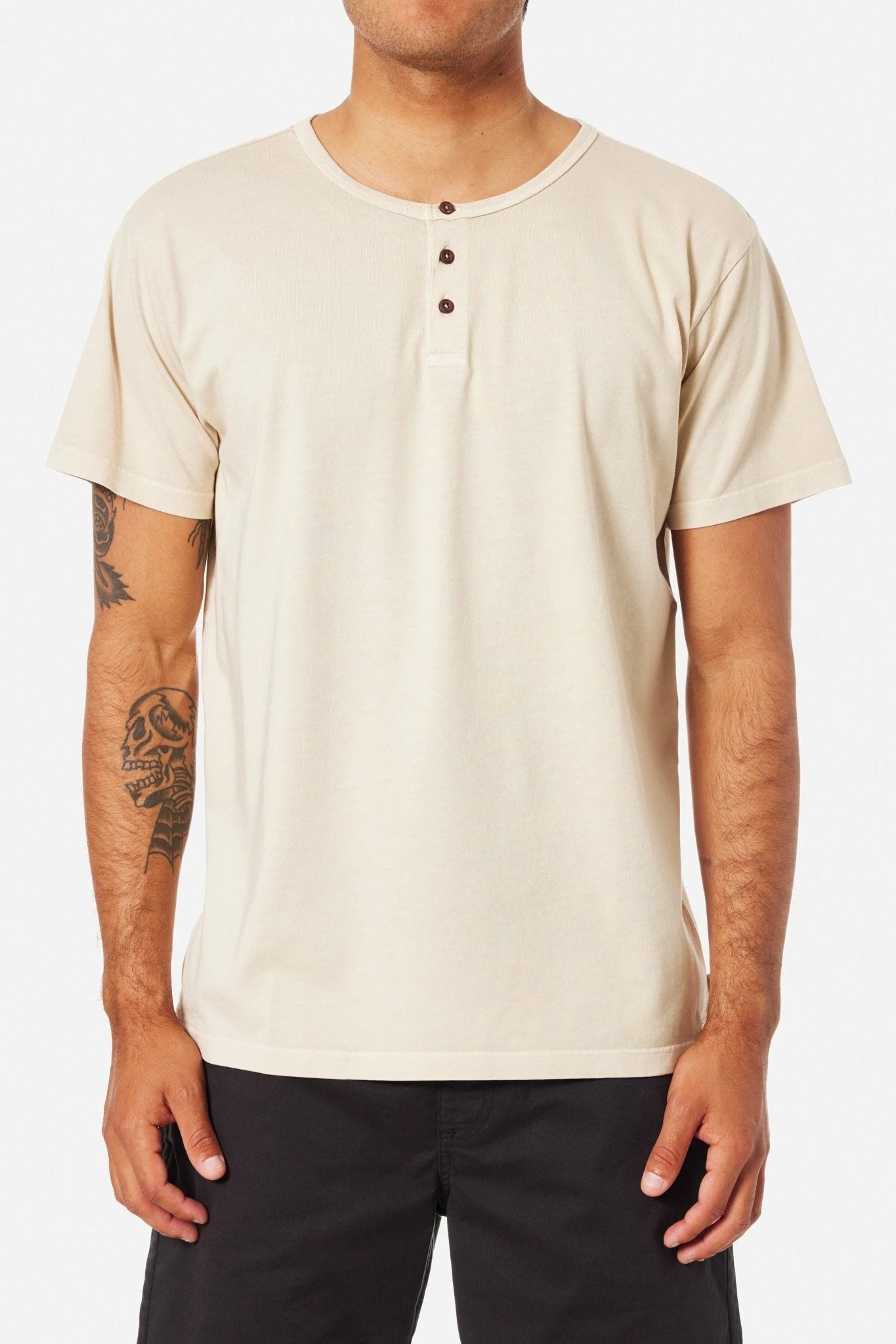 KATIN - Mesa Henley Tee - Vintage White - BACKYARD