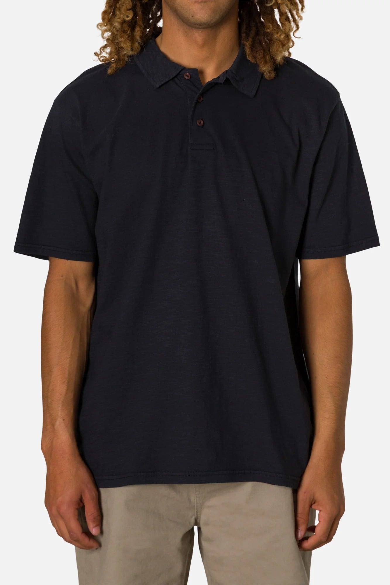 KATIN - Slub Polo - Black - BACKYARD