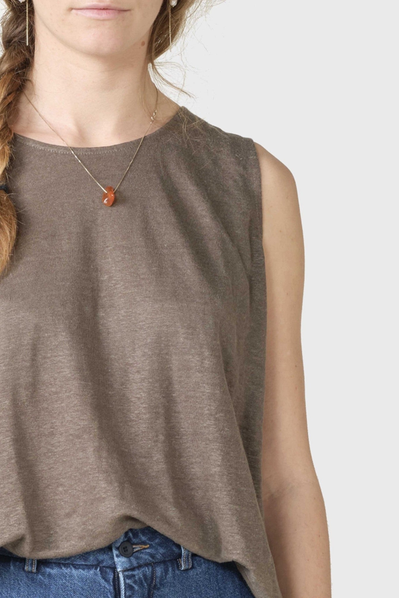 KLITMOLLER COLLECTIVE - Dee Tank Top - Taupe - BACKYARD