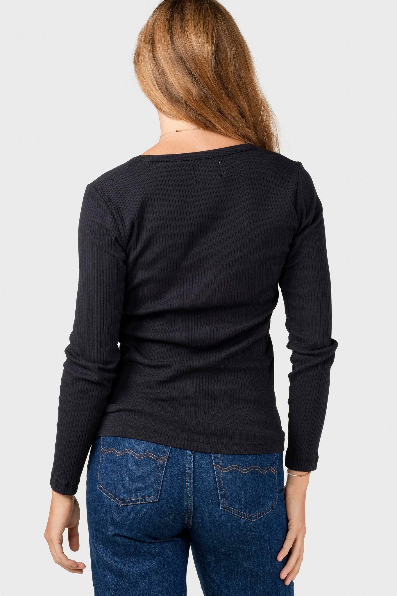 KLITMOLLER COLLECTIVE - L/S Rib Tee - Black - BACKYARD