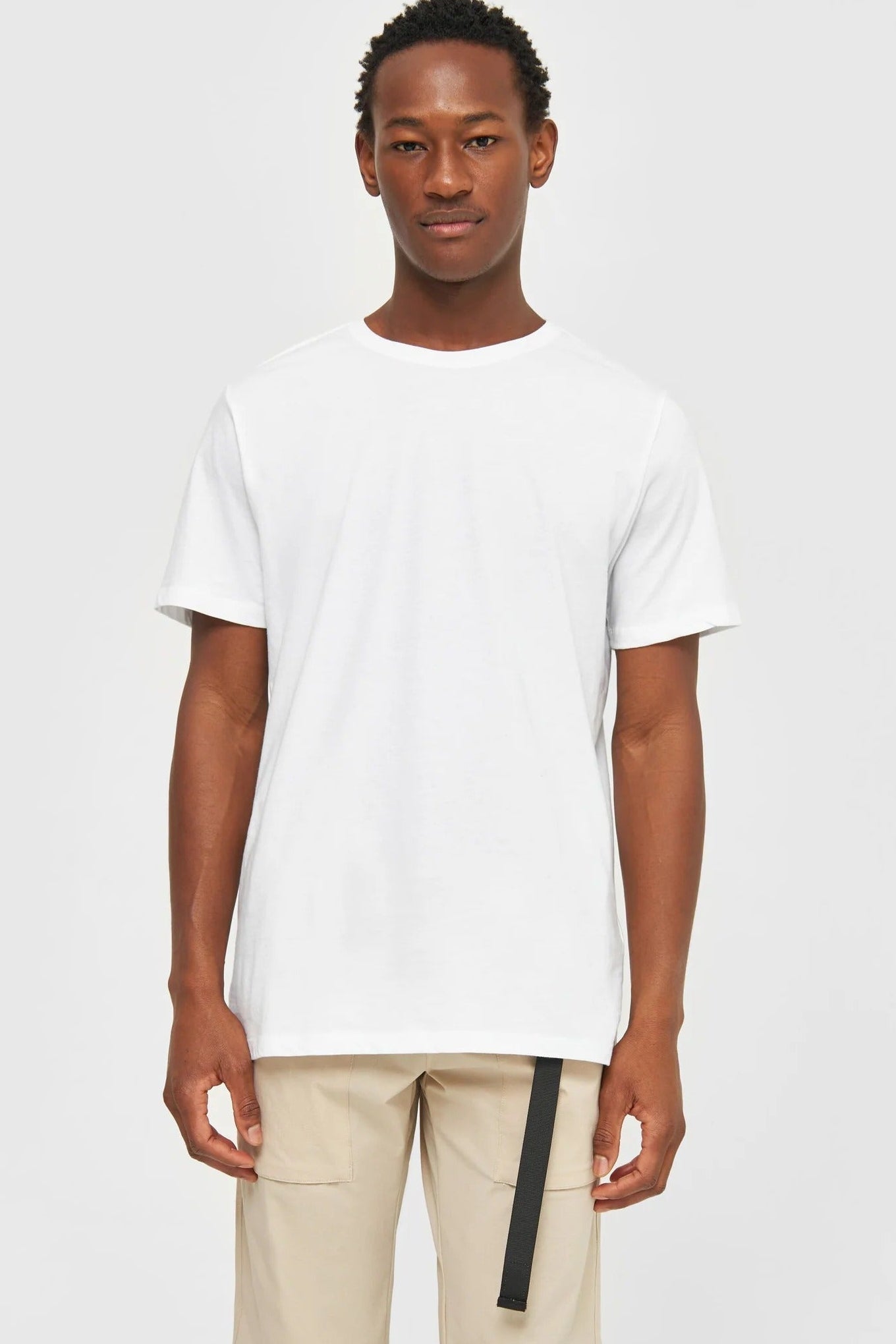 KNOWLEDGE COTTON-Basic T-Shirt-Bright White-BACKYARD