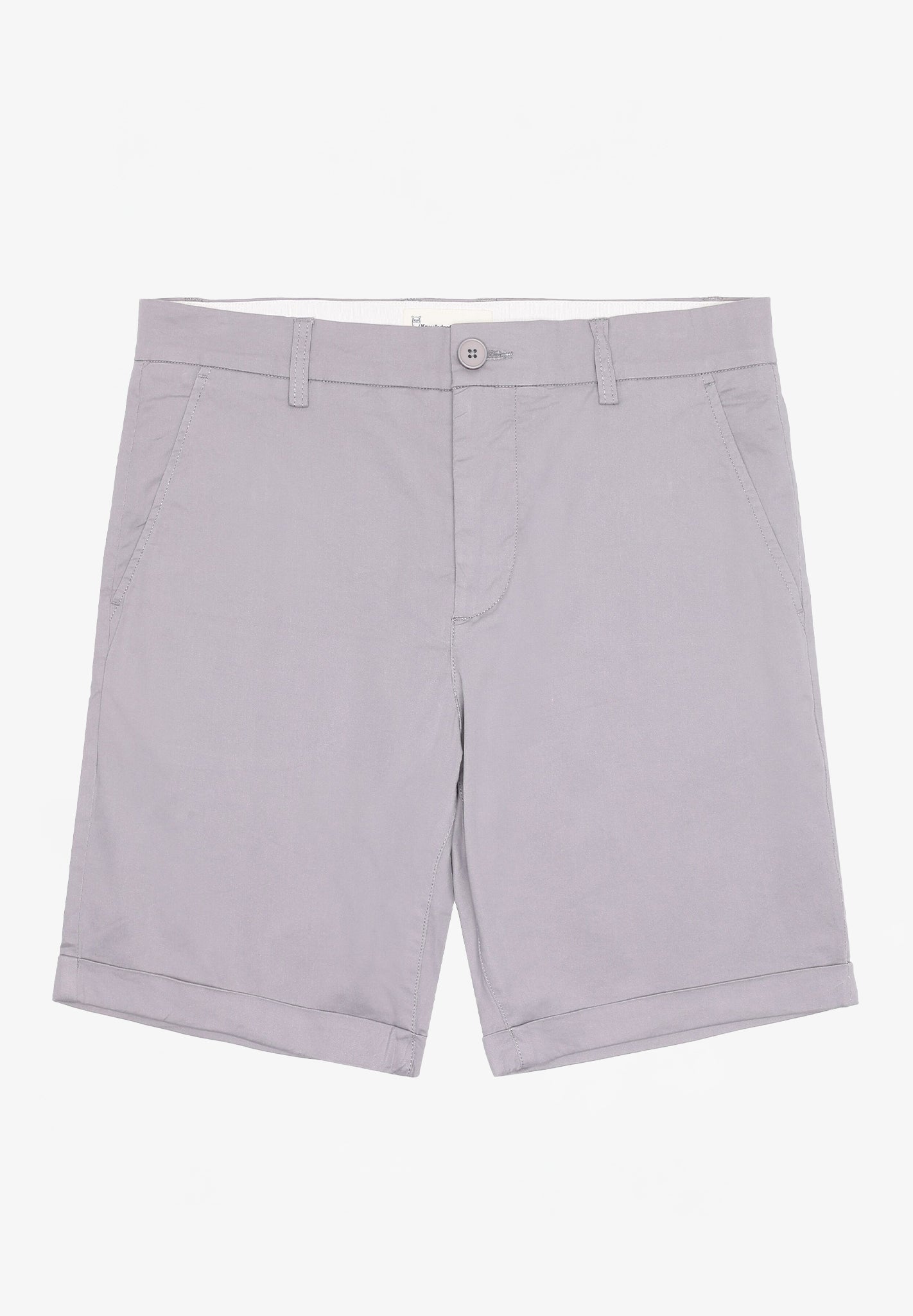 KNOWLEDGE COTTON - Chuck Regular Chino Poplin Shorts - Alloy - BACKYARD