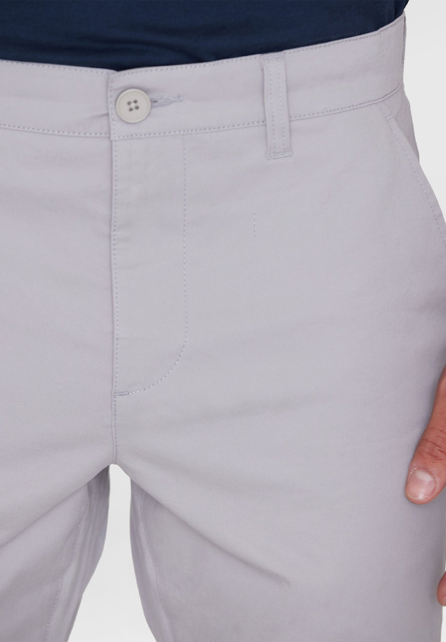 KNOWLEDGE COTTON - Chuck Regular Chino Poplin Shorts - Alloy - BACKYARD