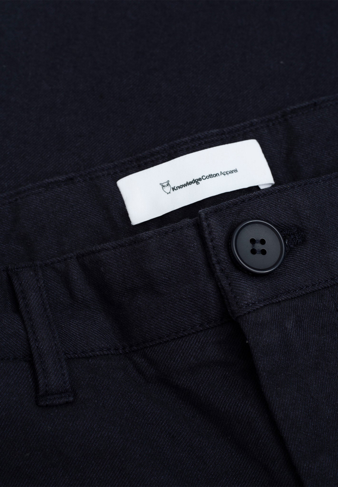 KNOWLEDGE COTTON - Chuck Regular Flannel Chino Pants - Night Sky - BACKYARD