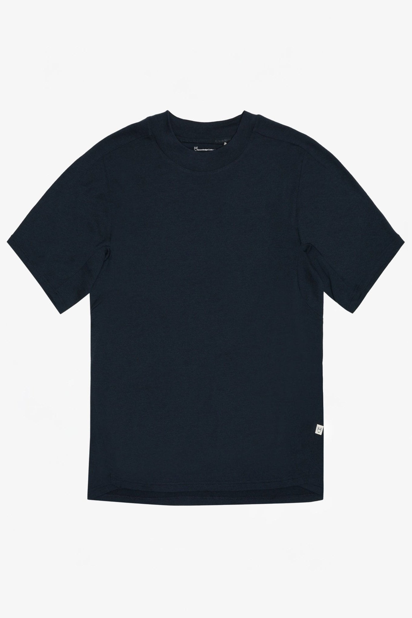 KNOWLEDGE COTTON - Dynamic Wool 175 Single Constructed T-Shirt - Black Jet - BACKYARD