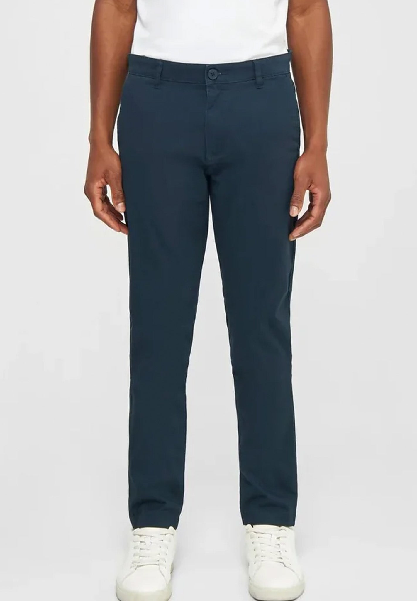 KNOWLEDGE COTTON - Luca Slim Twill Chino Pants - Total Eclipse - BACKYARD