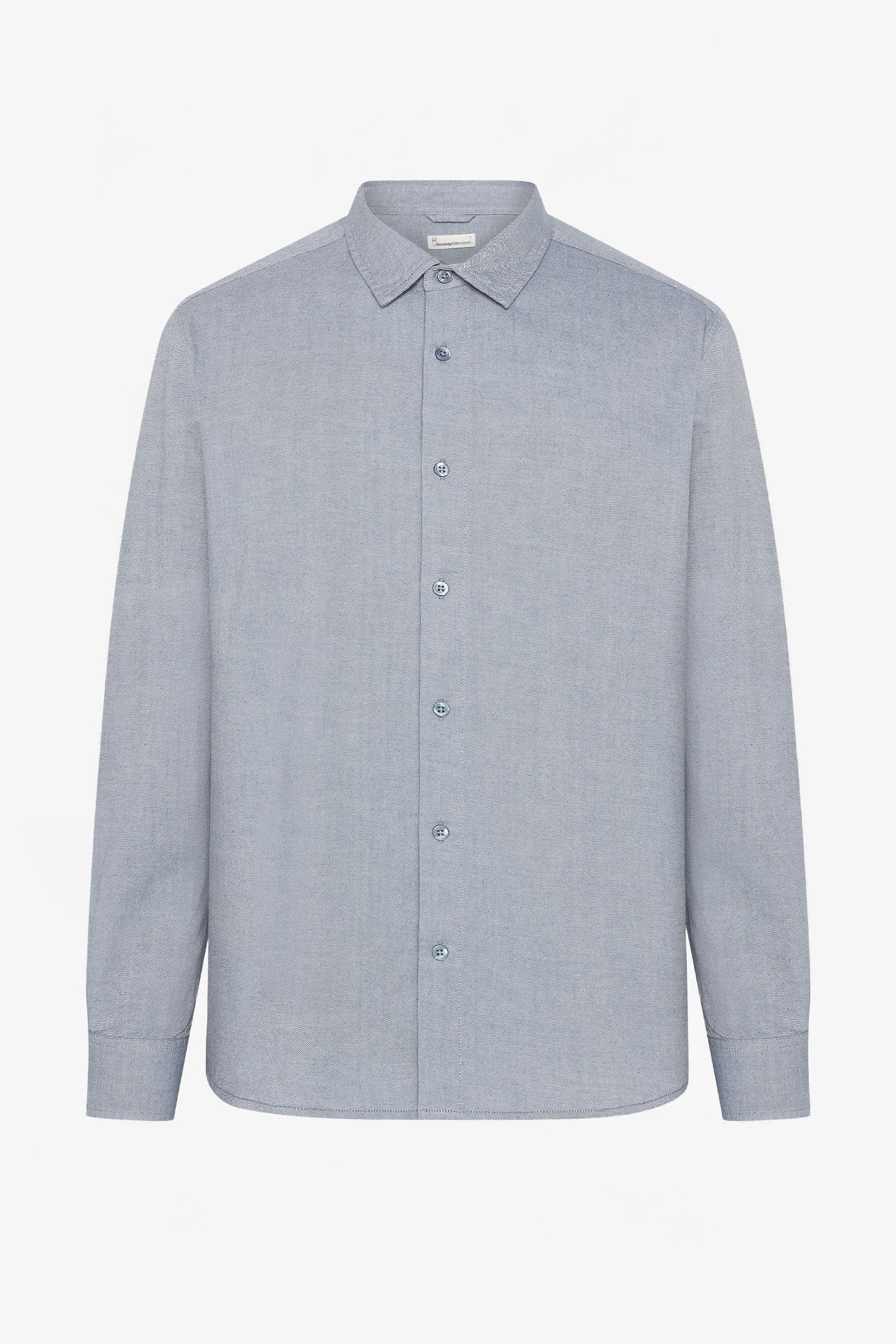 KNOWLEDGE COTTON - Regular Fit Light Twill Shirt - Vintage Indigo - BACKYARD