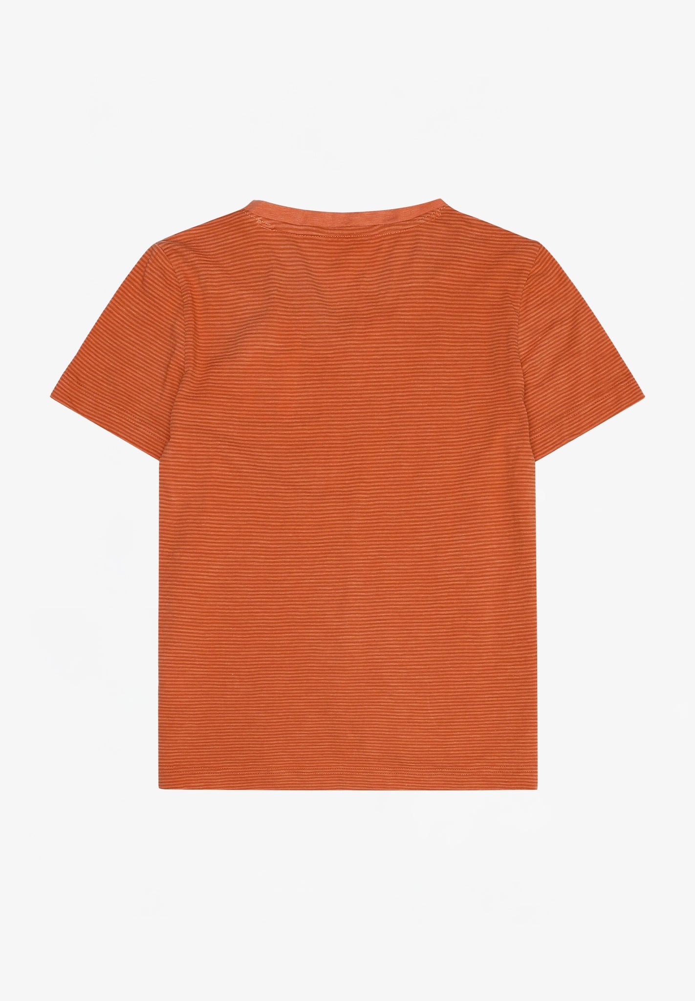 KNOWLEDGE COTTON - V - Neck Slub T-Shirt - Red Stripe - BACKYARD