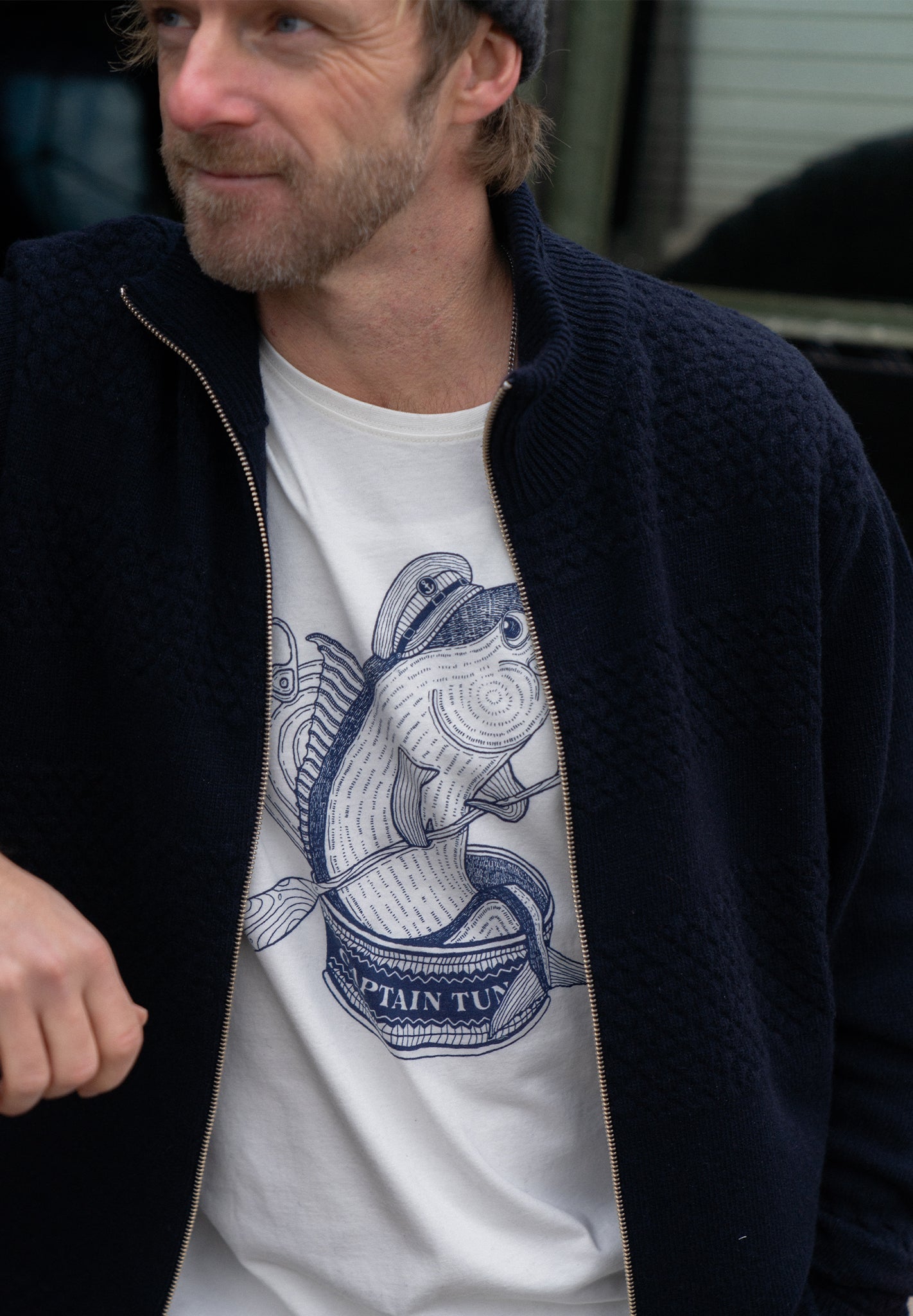 LAKOR - Captain Tuna T-Shirt - Starwhite - BACKYARD