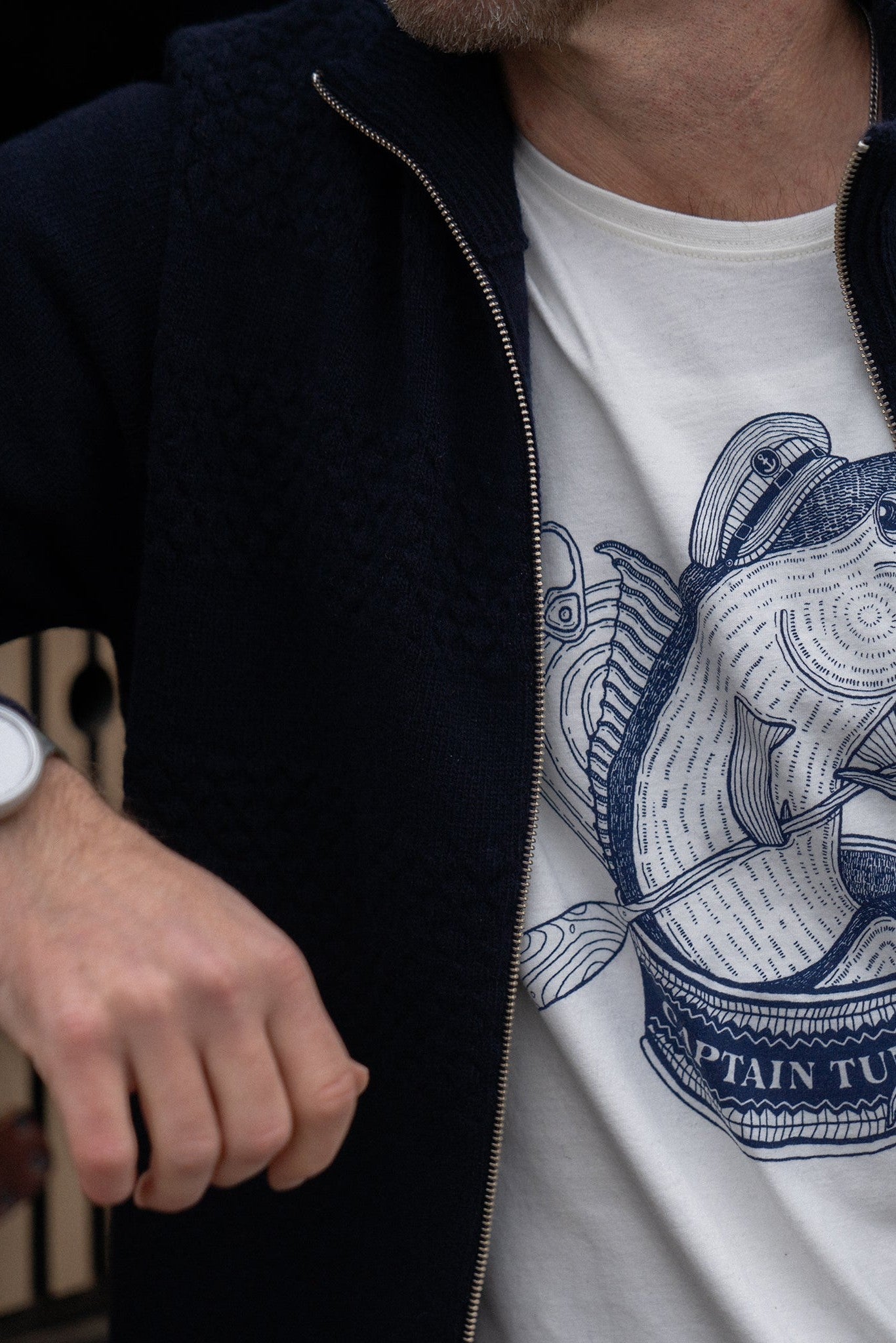 LAKOR - Captain Tuna T-Shirt - Starwhite - BACKYARD
