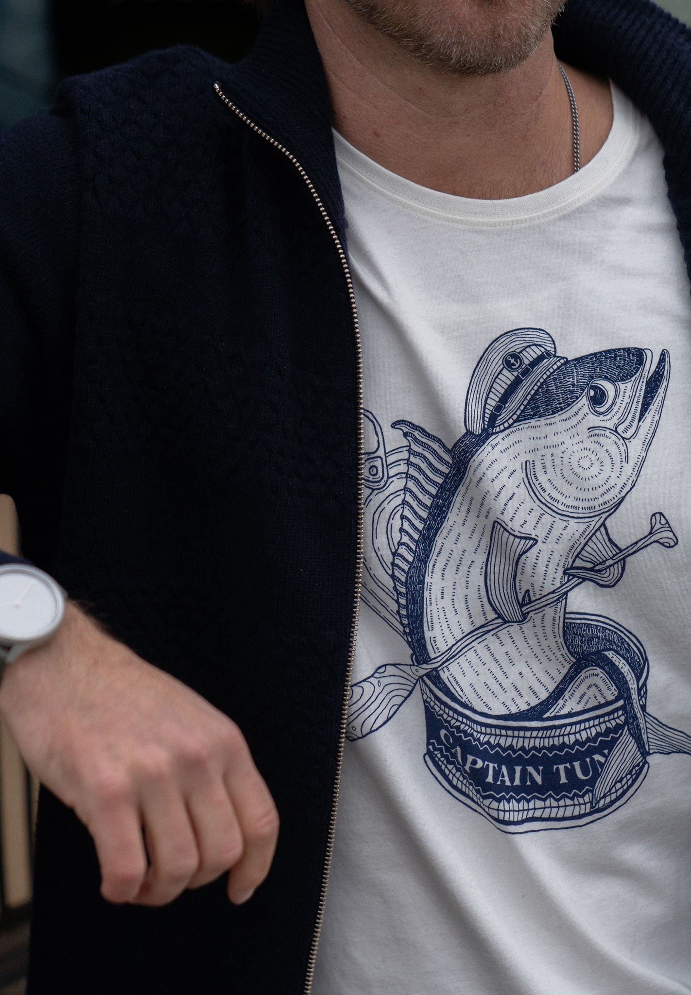 LAKOR - Captain Tuna T-Shirt - Starwhite - BACKYARD